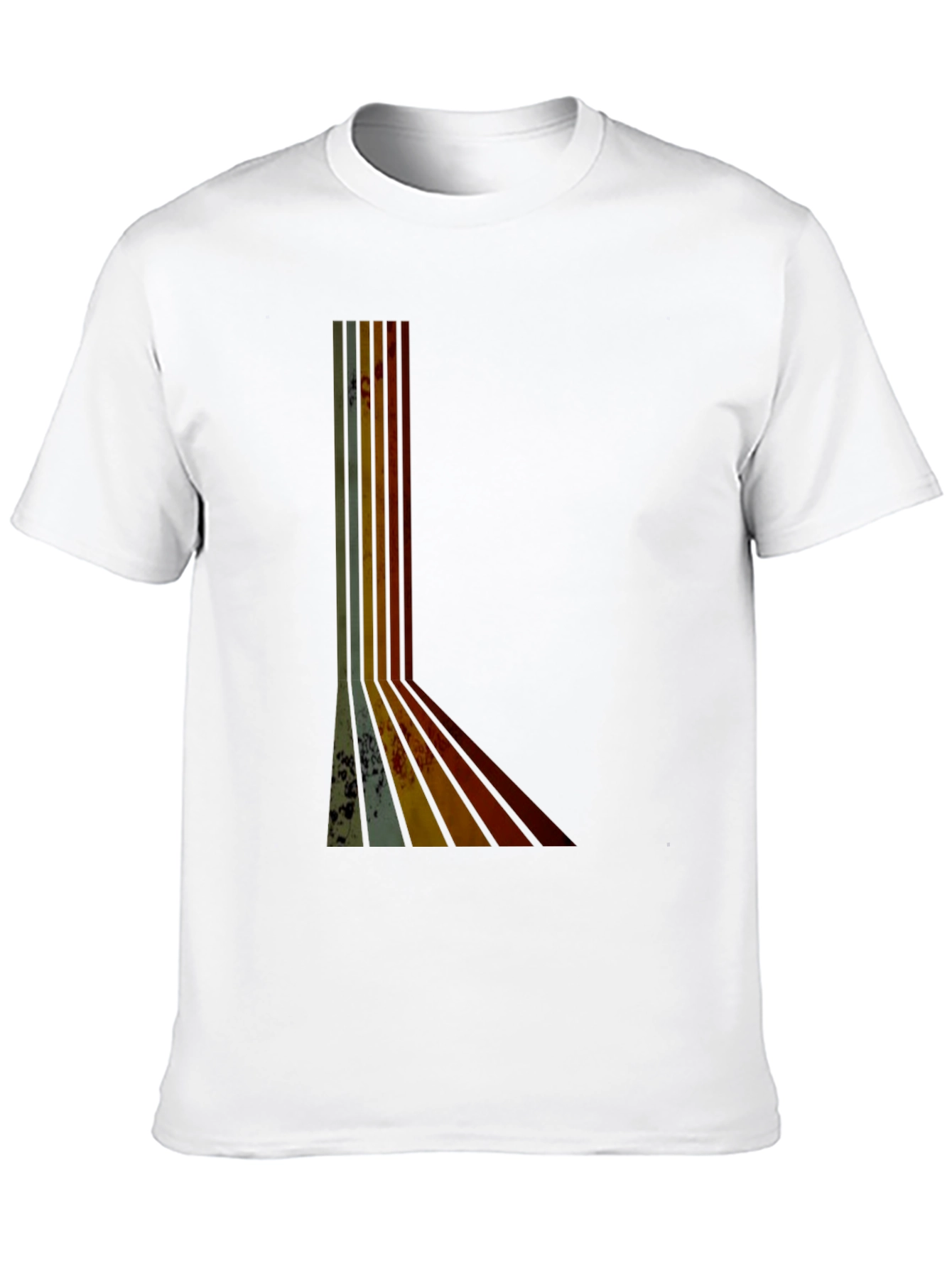 Retro Stripe Graphic Tee - Vintage Style T-Shirt