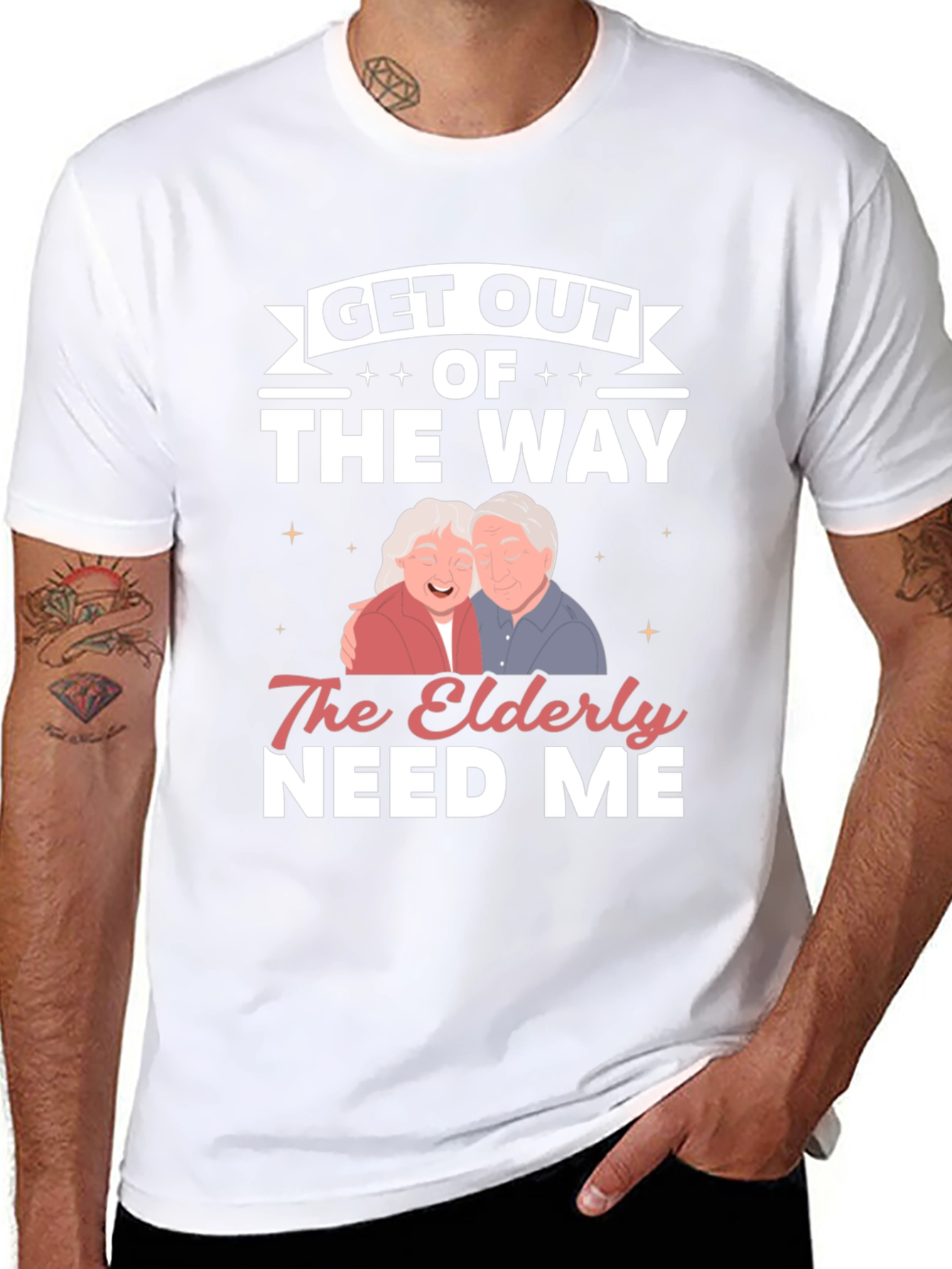 Elderly Needs Funny Graphic T-Shirt