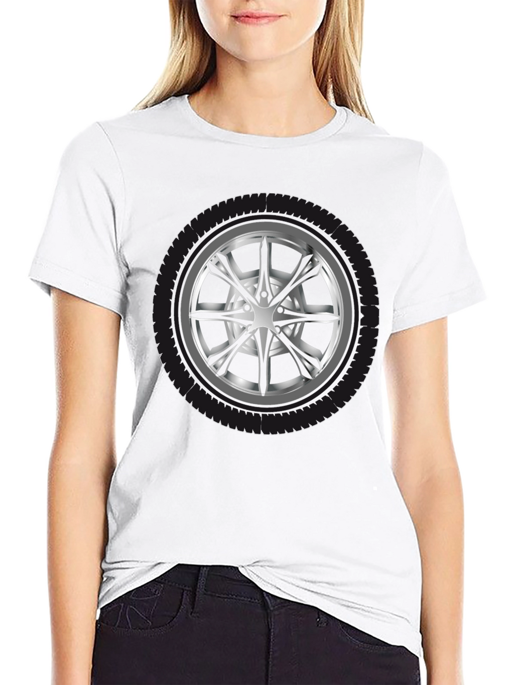 Wheel Graphic Black T-Shirt - Car Enthusiast Apparel