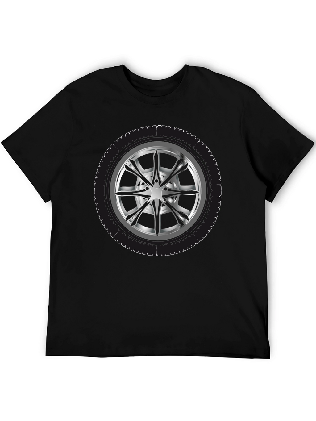 Wheel Graphic Black T-Shirt - Car Enthusiast Apparel