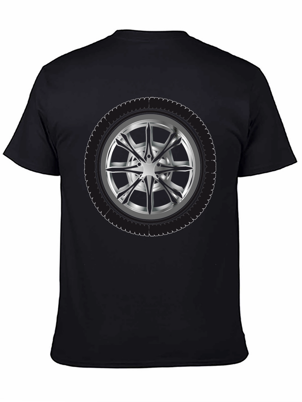 Wheel Graphic Black T-Shirt - Car Enthusiast Apparel