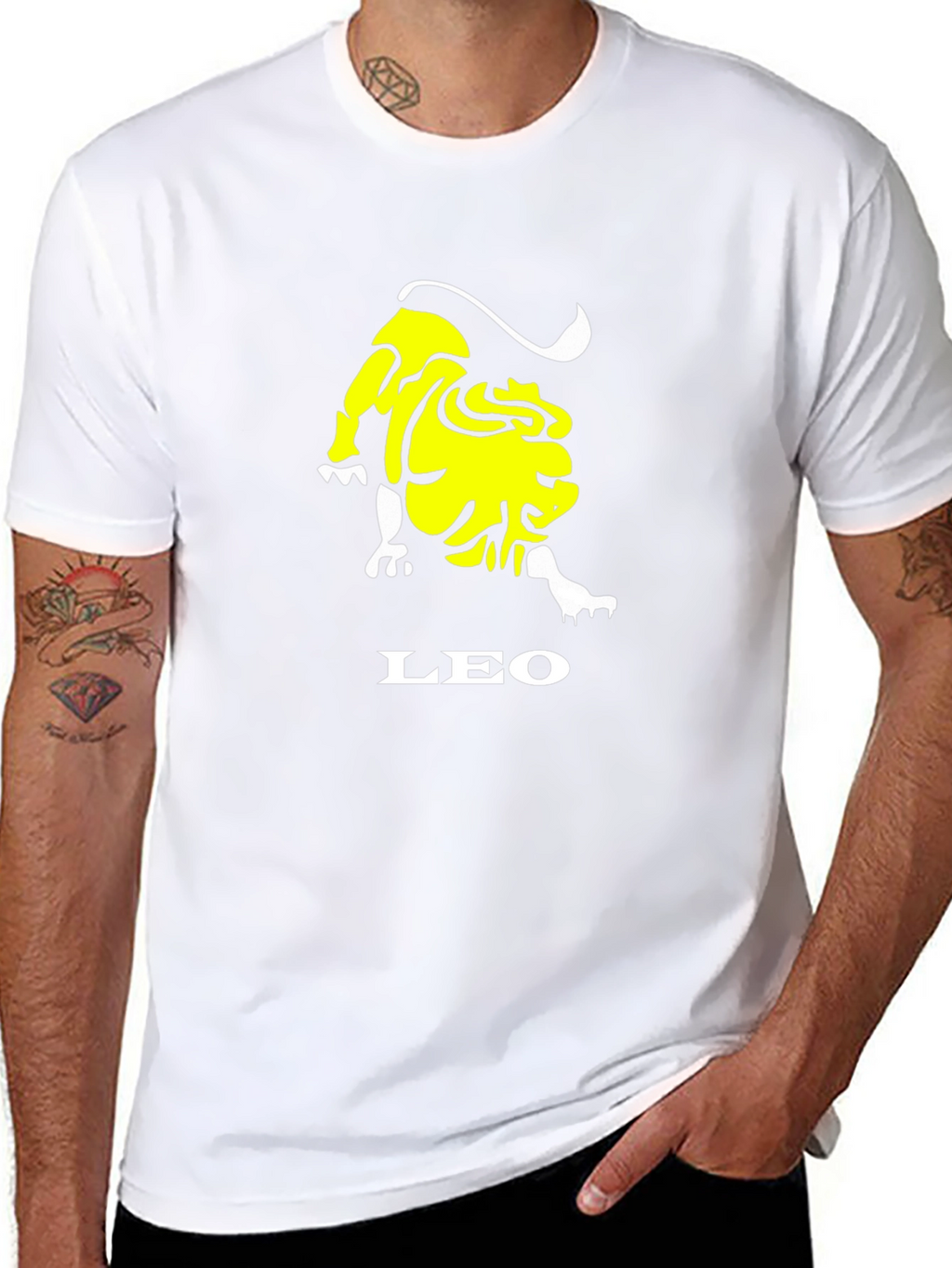 Black Leo Zodiac Graphic T-Shirt