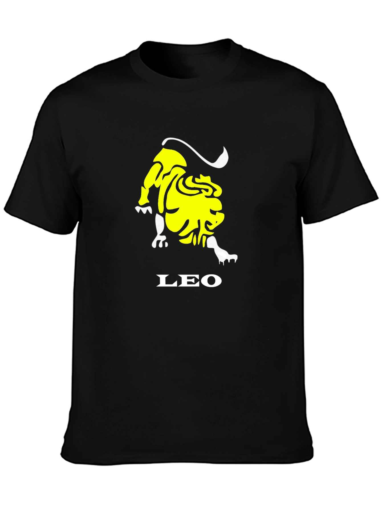 Black Leo Zodiac Graphic T-Shirt