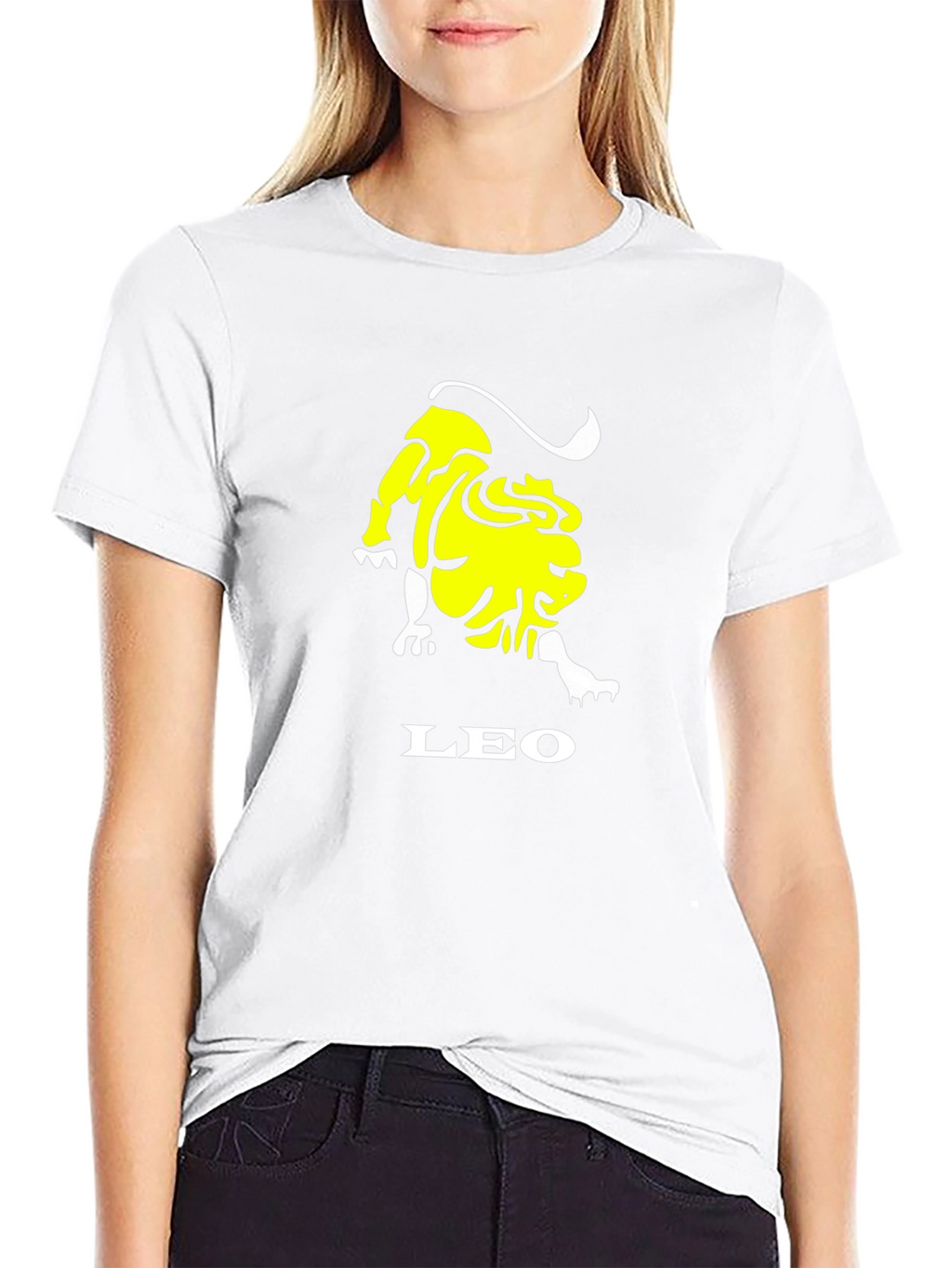 Black Leo Zodiac Graphic T-Shirt