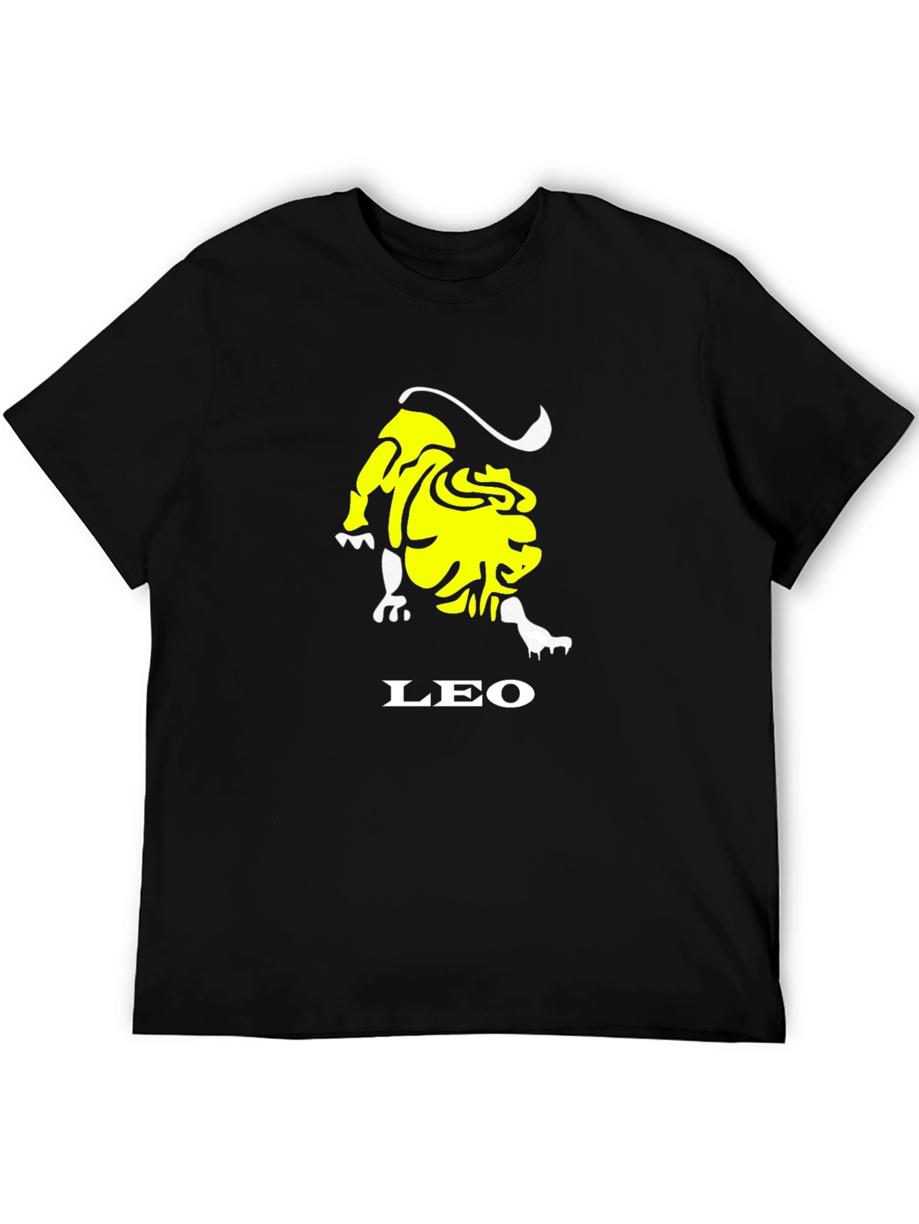 Black Leo Zodiac Graphic T-Shirt