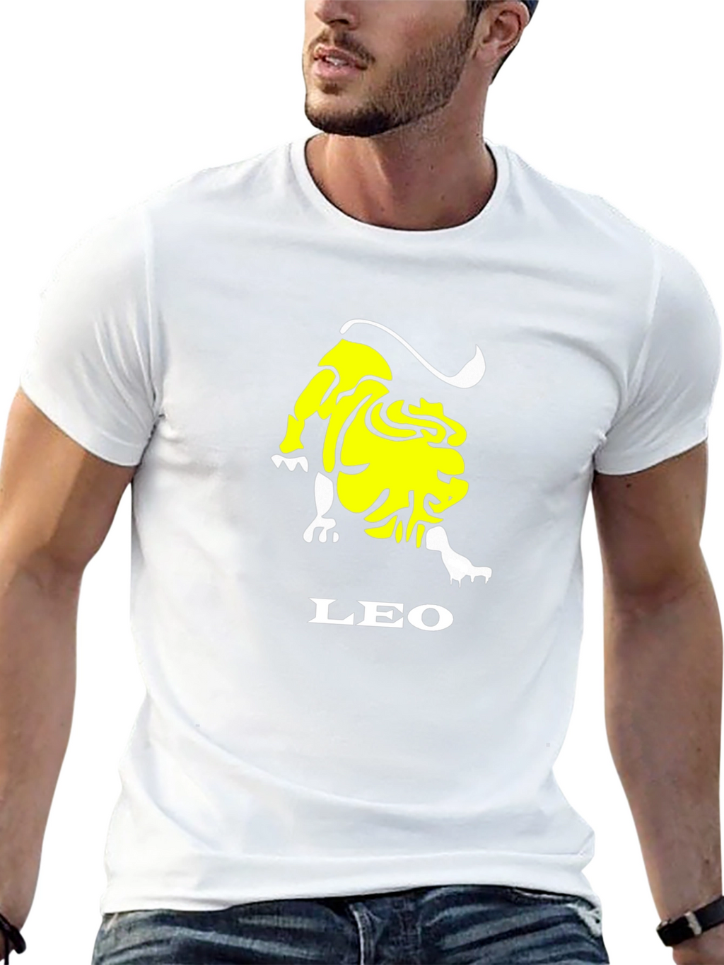 Black Leo Zodiac Graphic T-Shirt