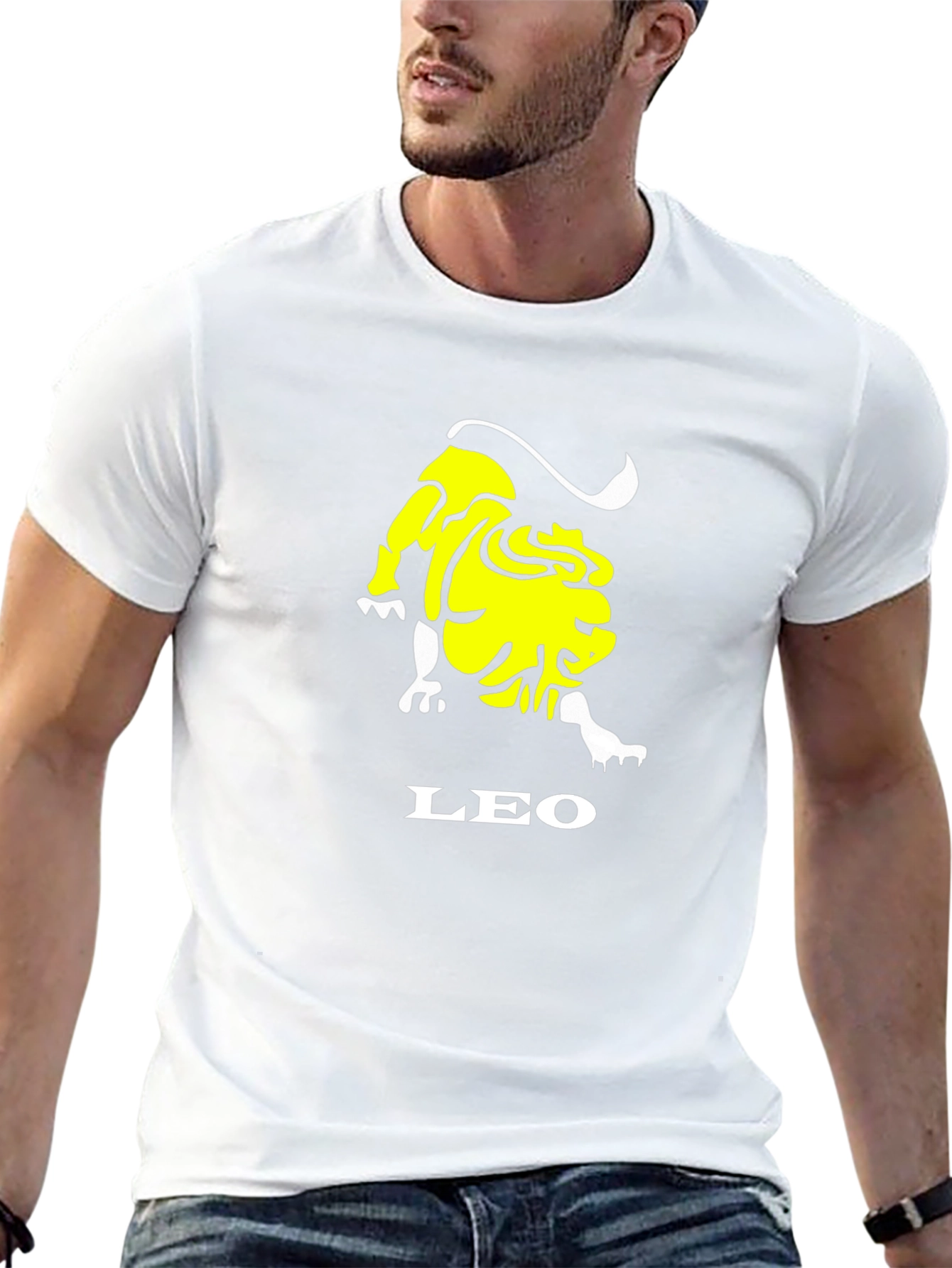 Black Leo Zodiac Graphic T-Shirt