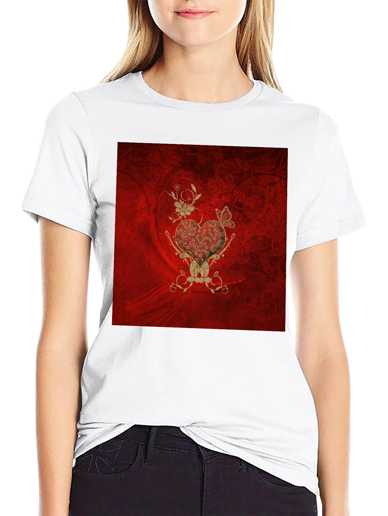Ornate Heart Graphic Tee