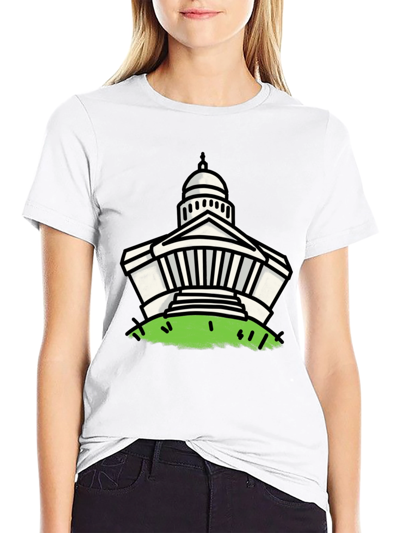 Capitol Building Graphic Print Tee