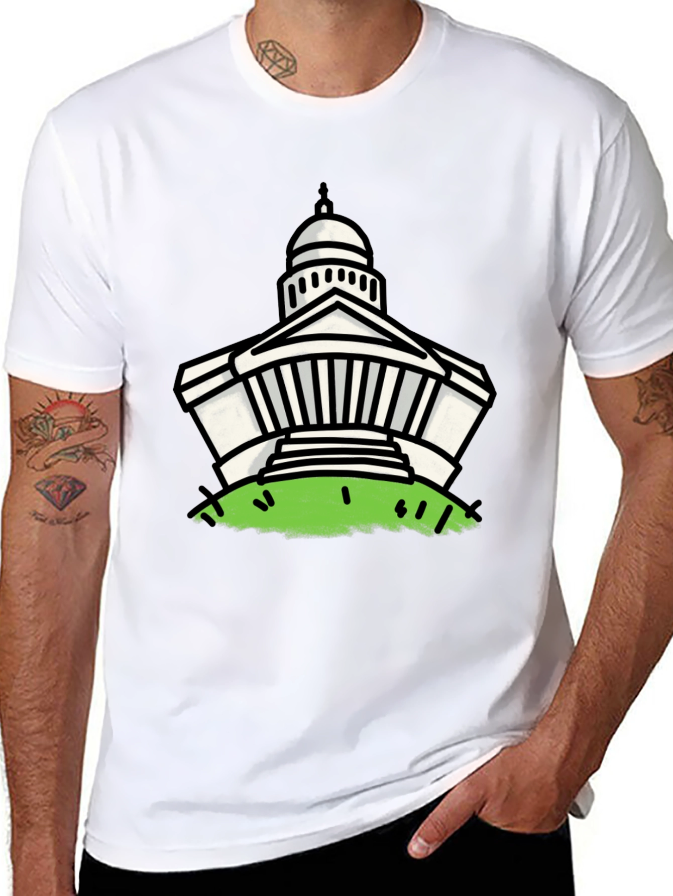 Capitol Building Graphic Print Tee