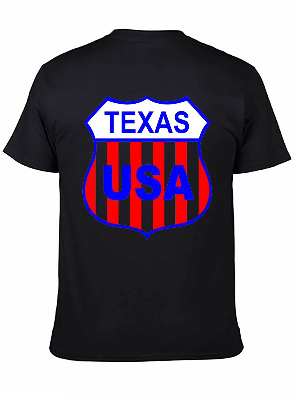 Texas USA Shield Black T-Shirt