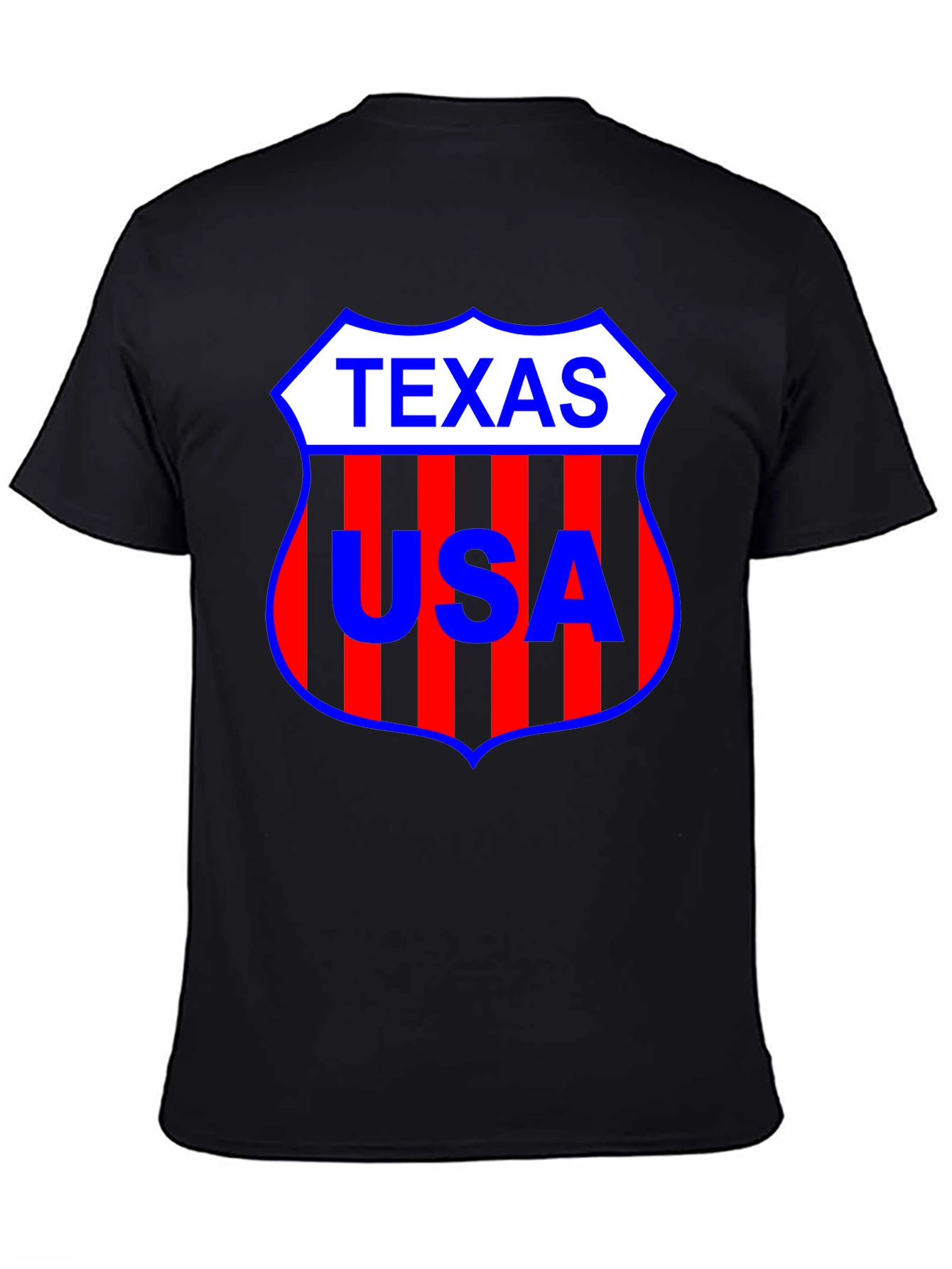 Texas USA Shield Black T-Shirt