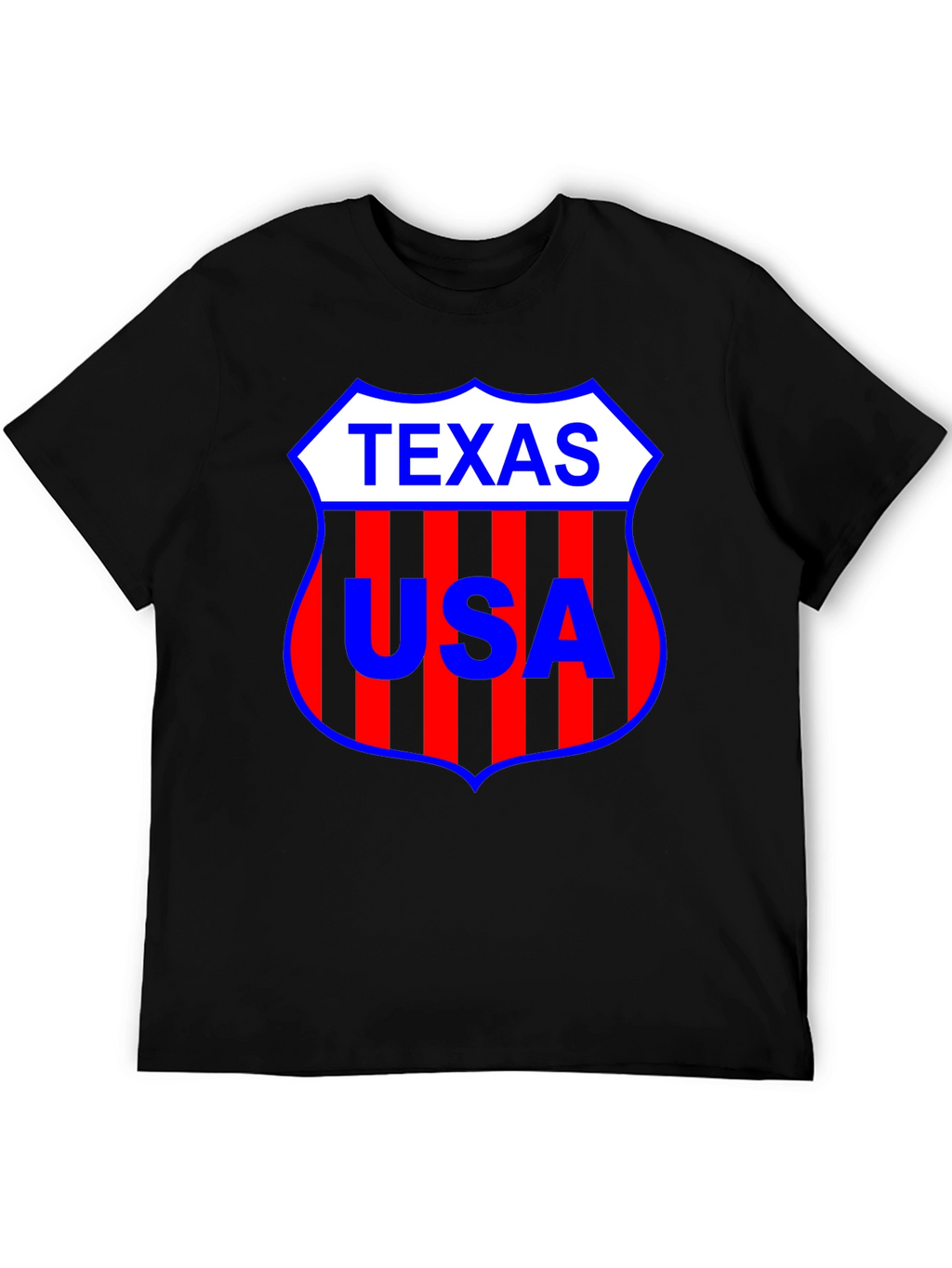 Texas USA Shield Black T-Shirt
