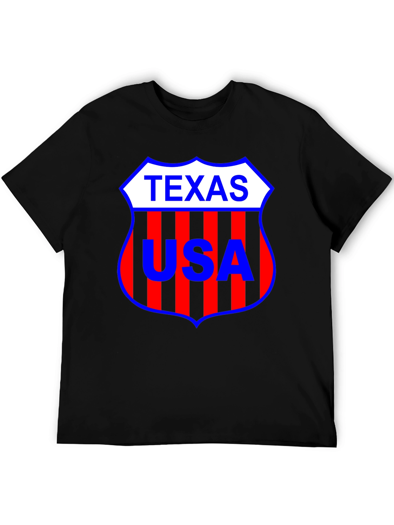 Texas USA Shield Black T-Shirt