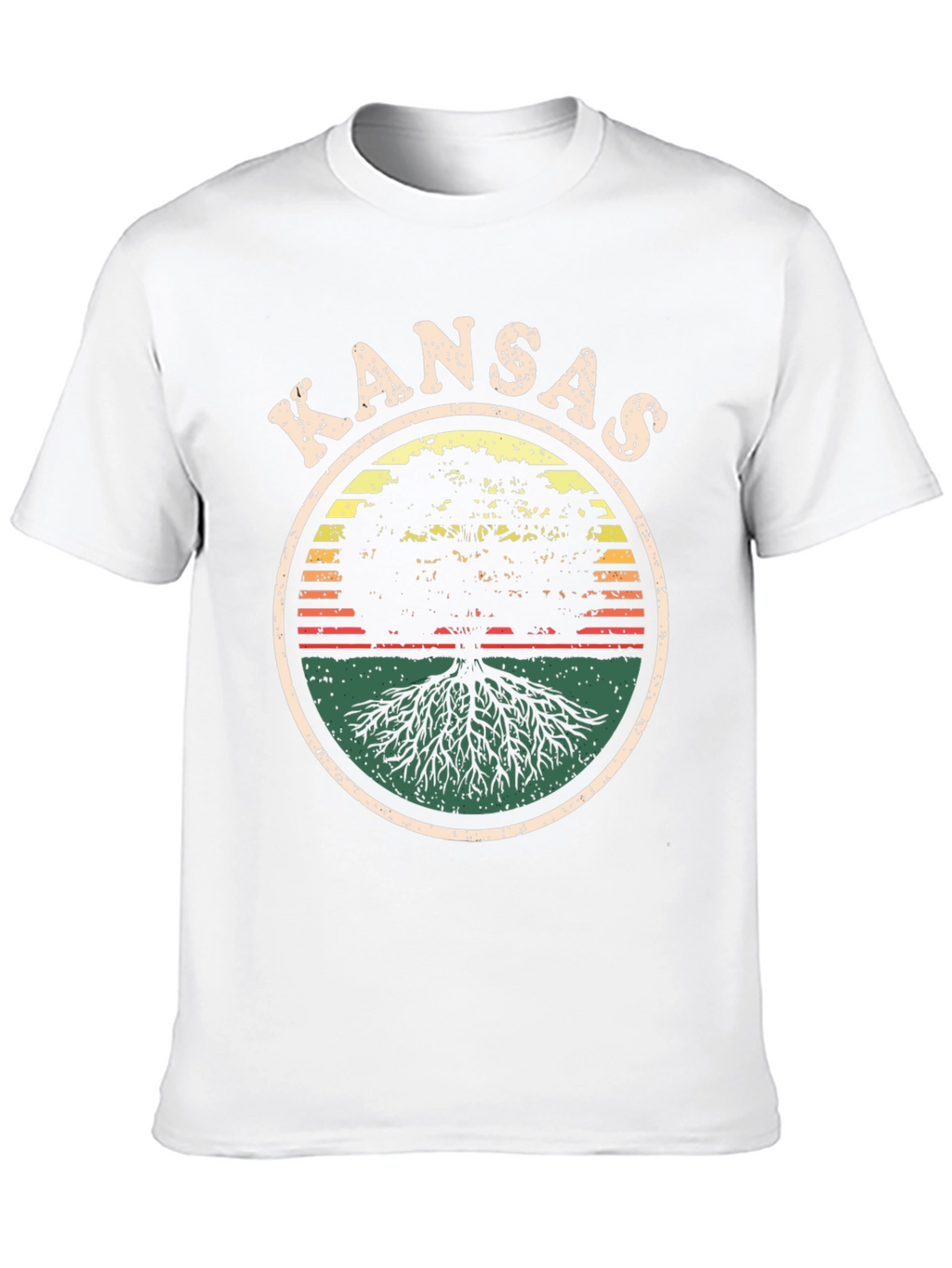 Kansas Tree Roots Graphic Tee - Unisex Black T-Shirt