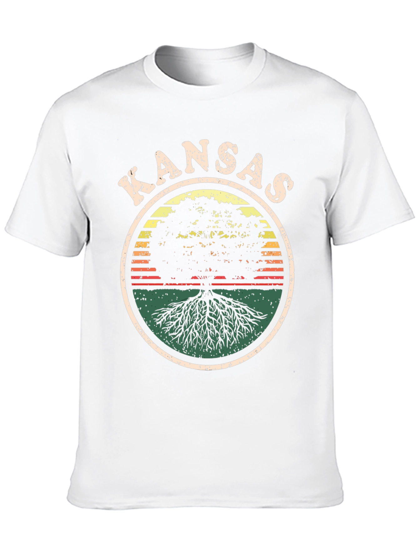 Kansas Tree Roots Graphic Tee - Unisex Black T-Shirt