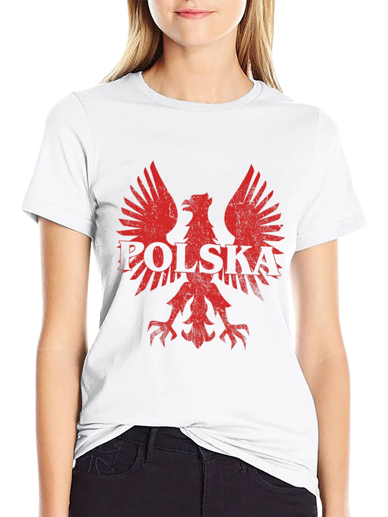 Retro Polska Eagle Graphic T-Shirt