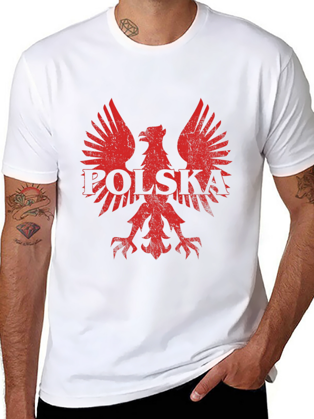 Retro Polska Eagle Graphic T-Shirt