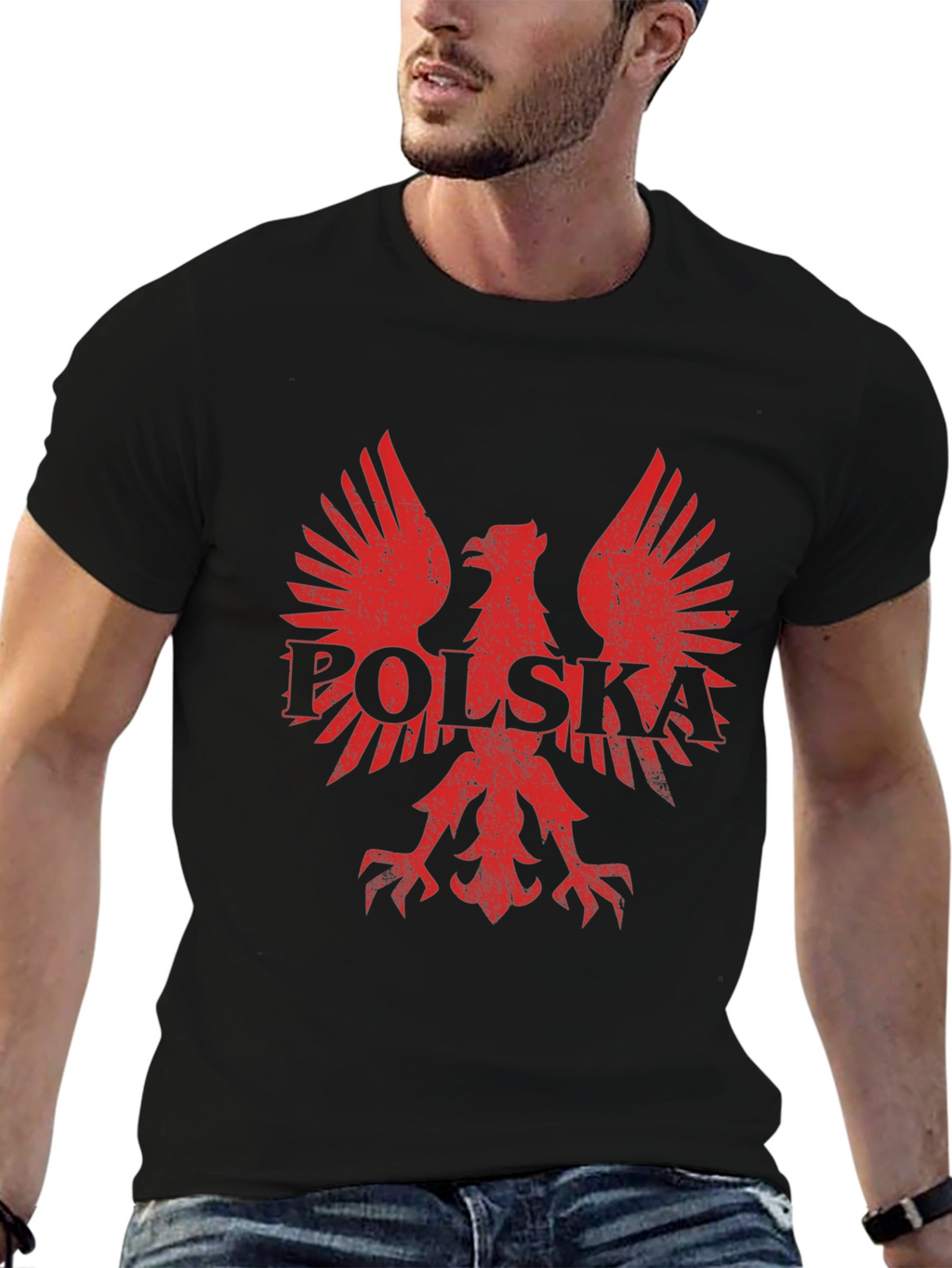 Retro Polska Eagle Graphic T-Shirt