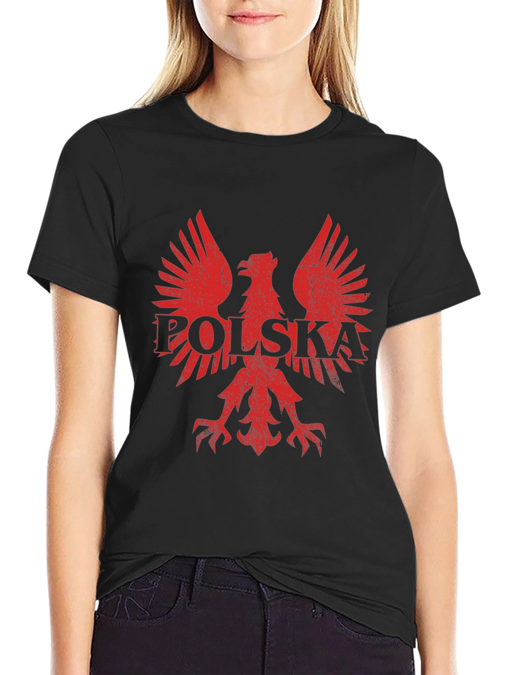 Retro Polska Eagle Graphic T-Shirt