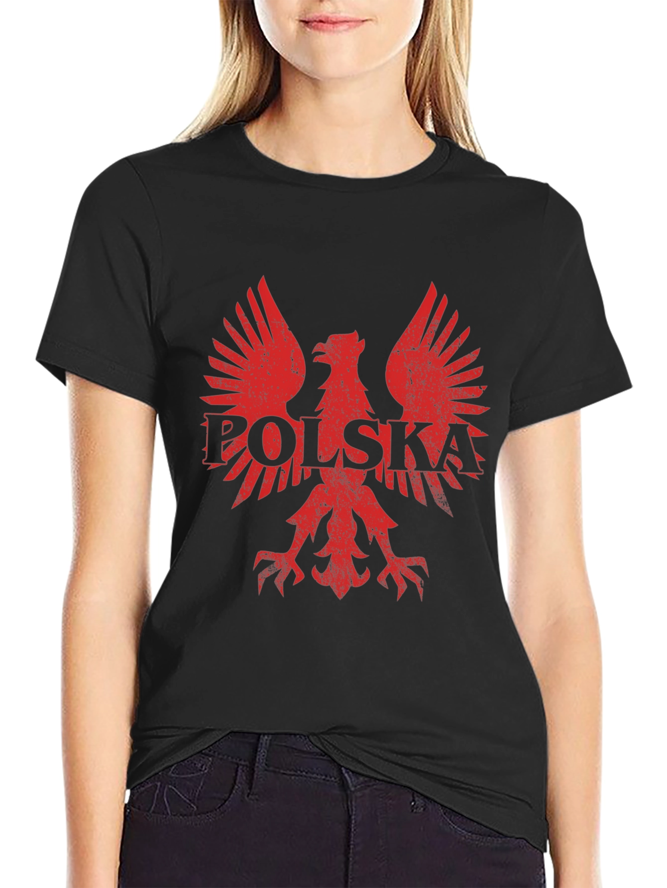 Retro Polska Eagle Graphic T-Shirt