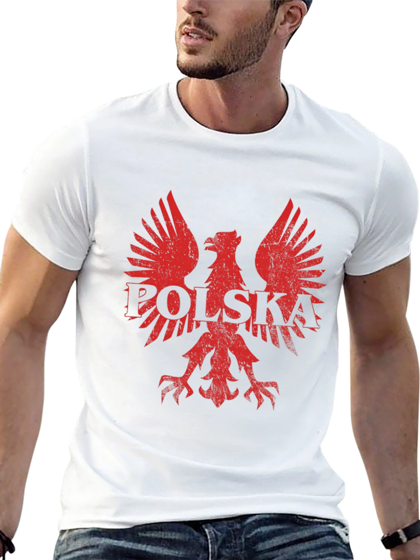 Retro Polska Eagle Graphic T-Shirt