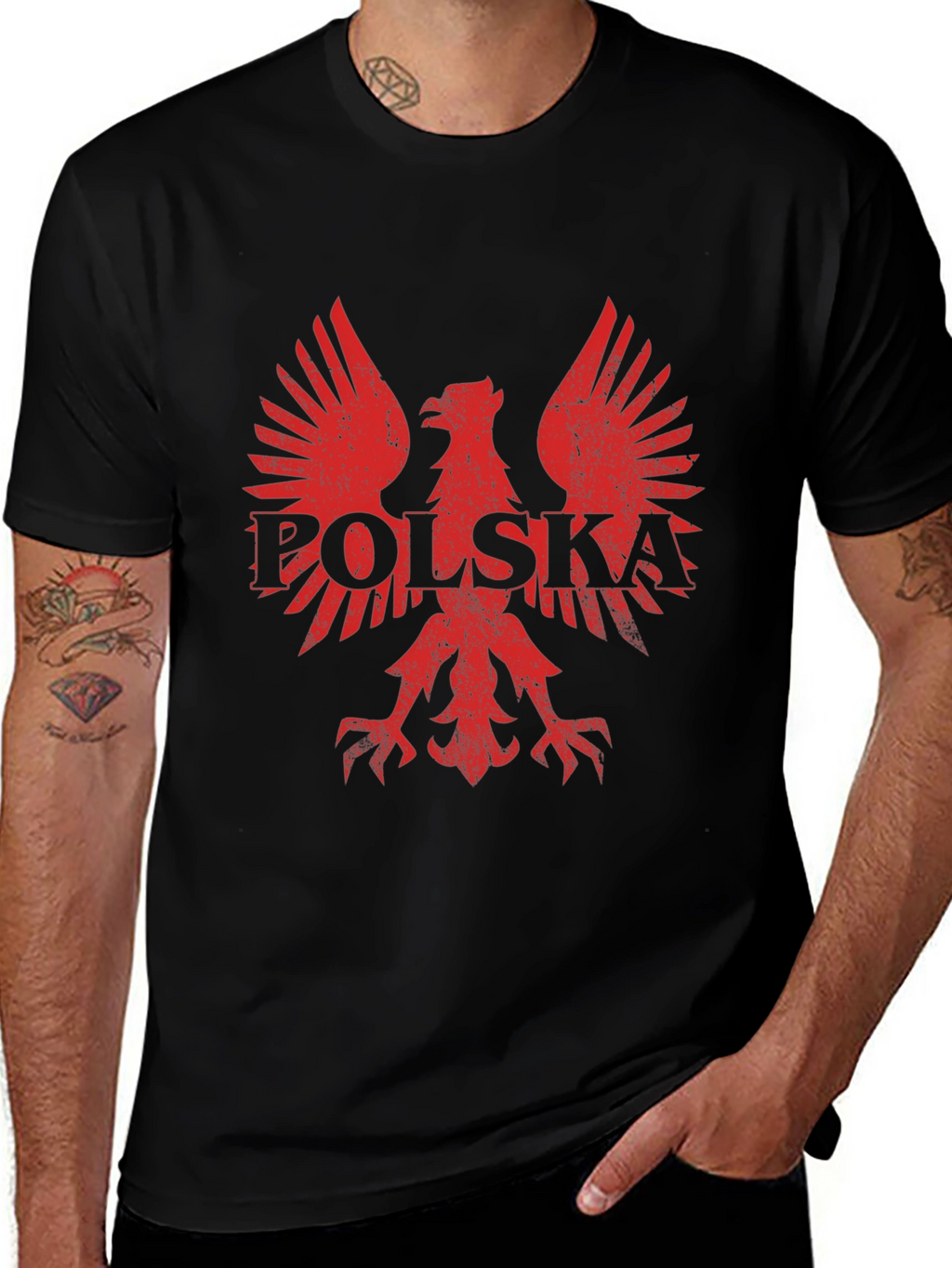 Retro Polska Eagle Graphic T-Shirt