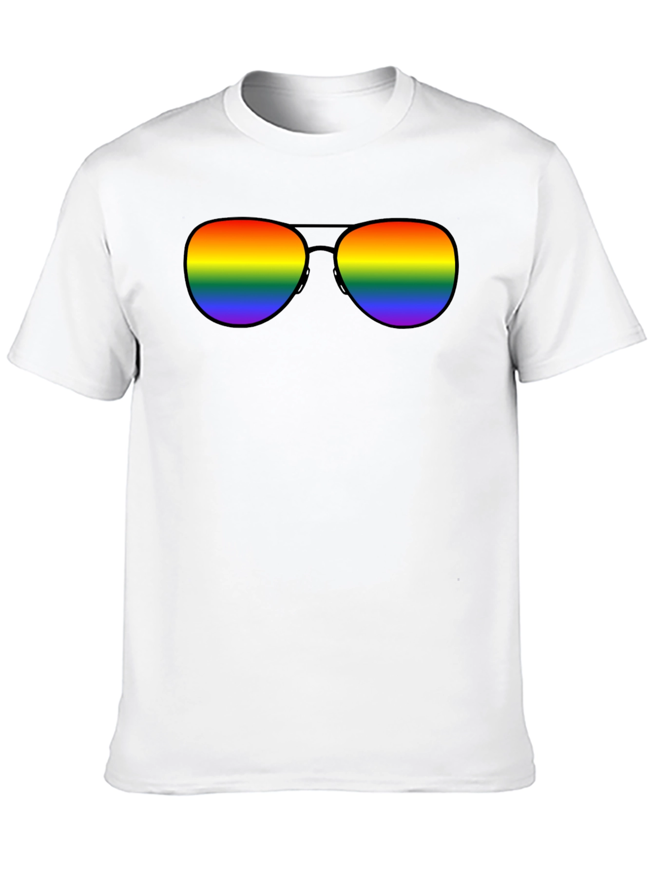 Rainbow Sunglasses Black T-Shirt