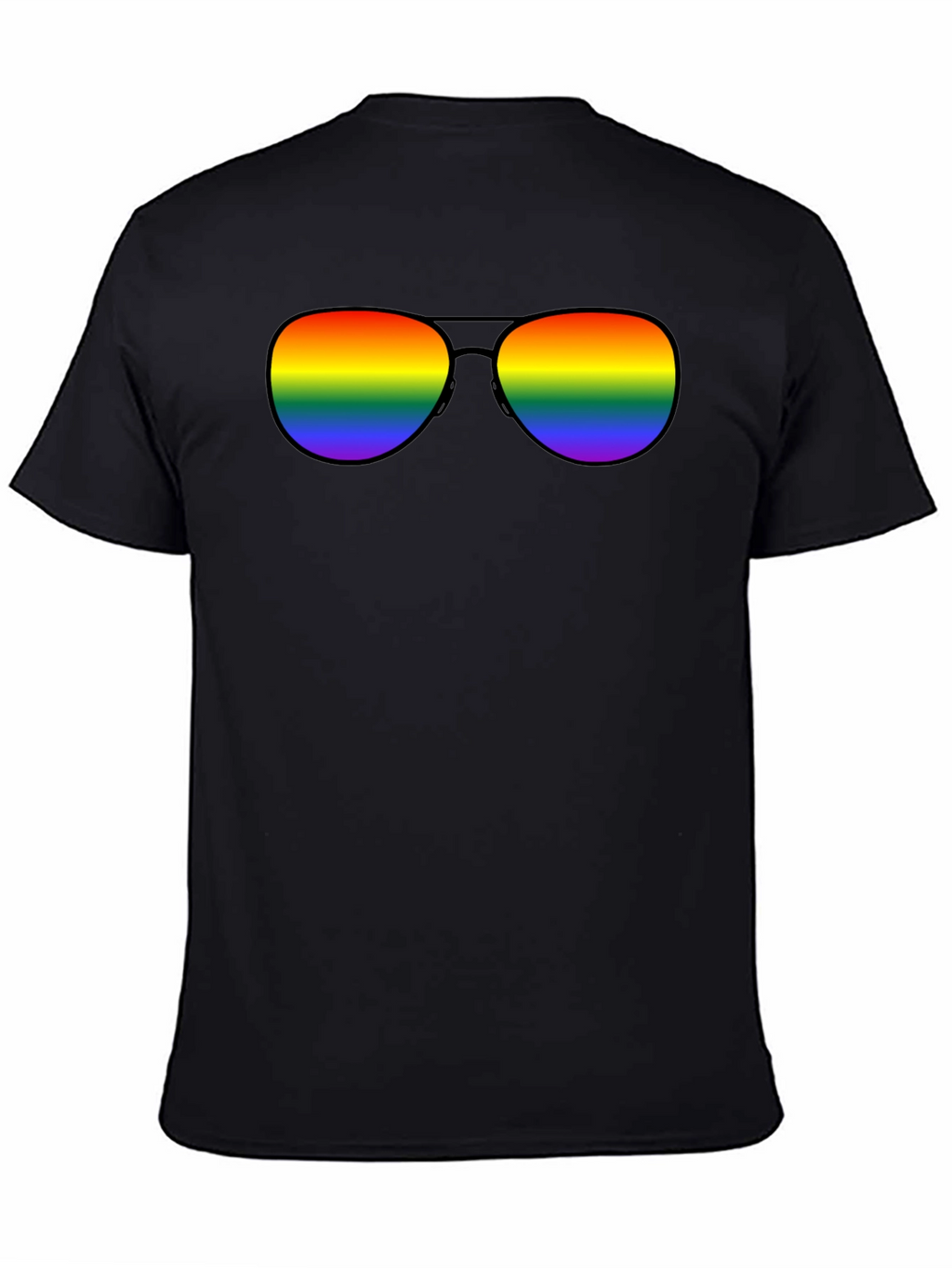Rainbow Sunglasses Black T-Shirt