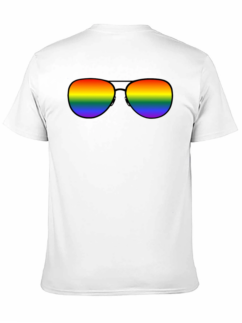 Rainbow Sunglasses Black T-Shirt