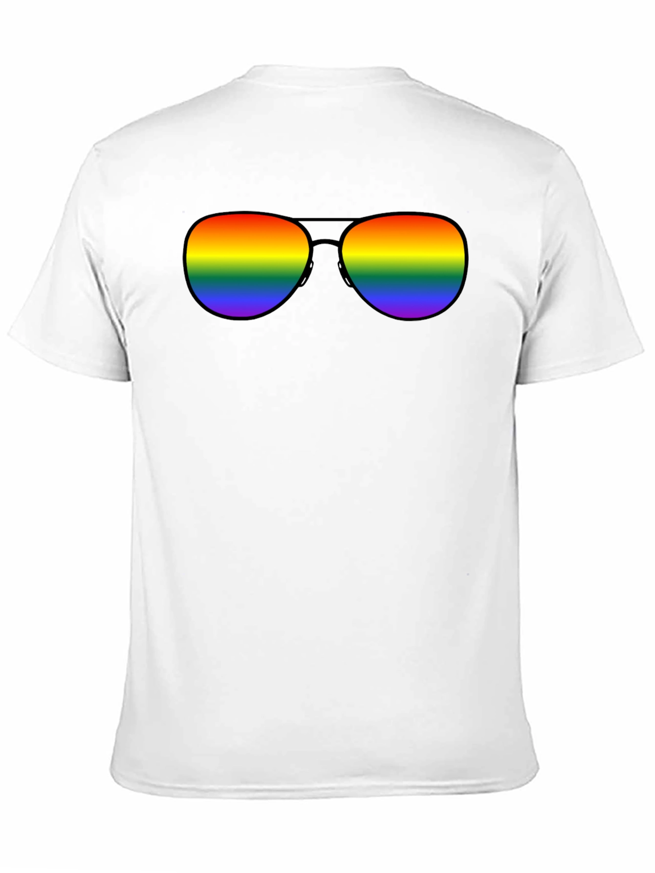 Rainbow Sunglasses Black T-Shirt