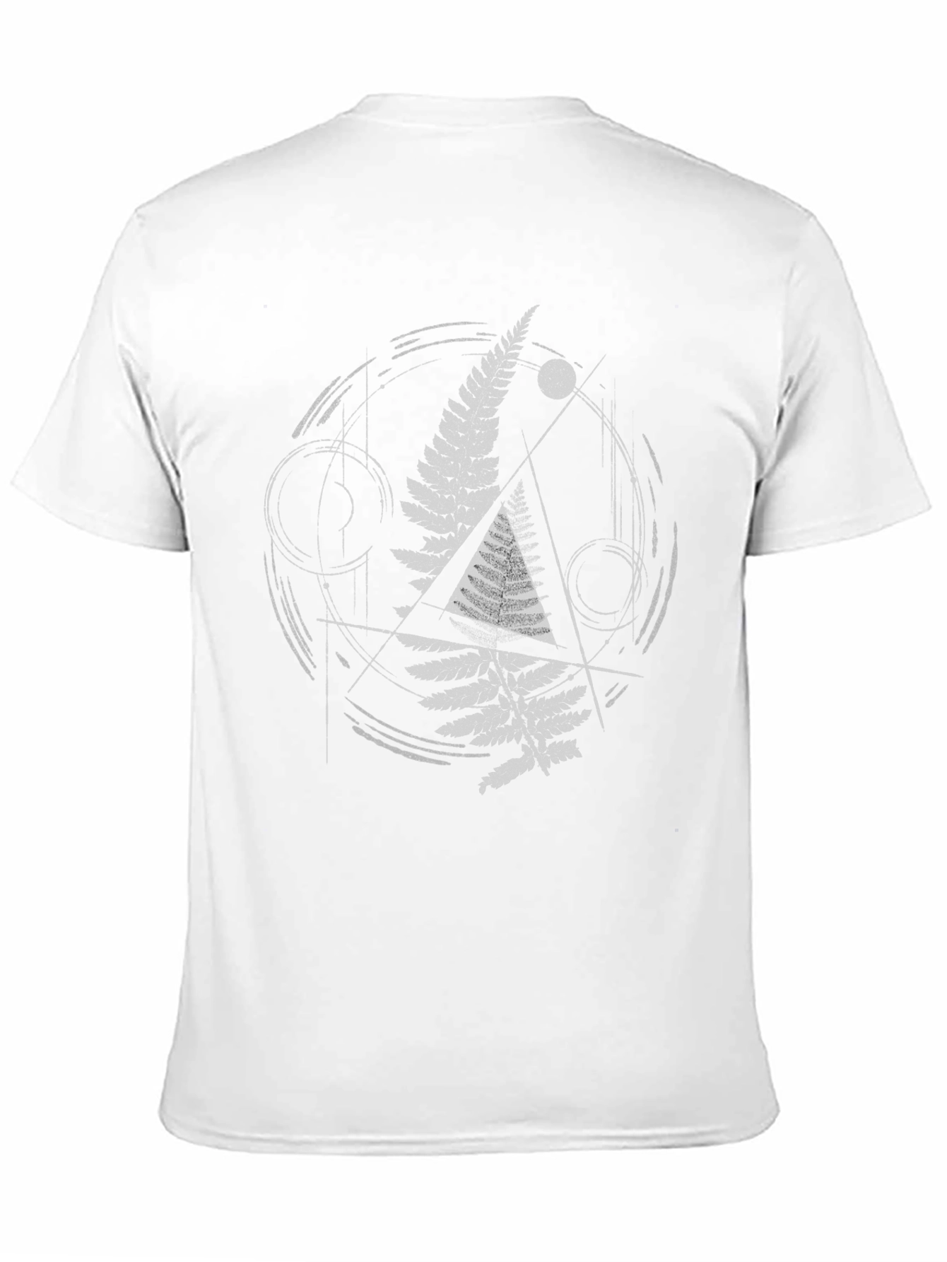 Geometric Fern Graphic Tee - Modern Nature Design