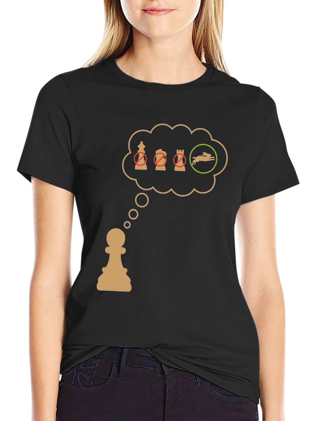 Chess Pawn T-Shirt: Checkmate the Rabbit!