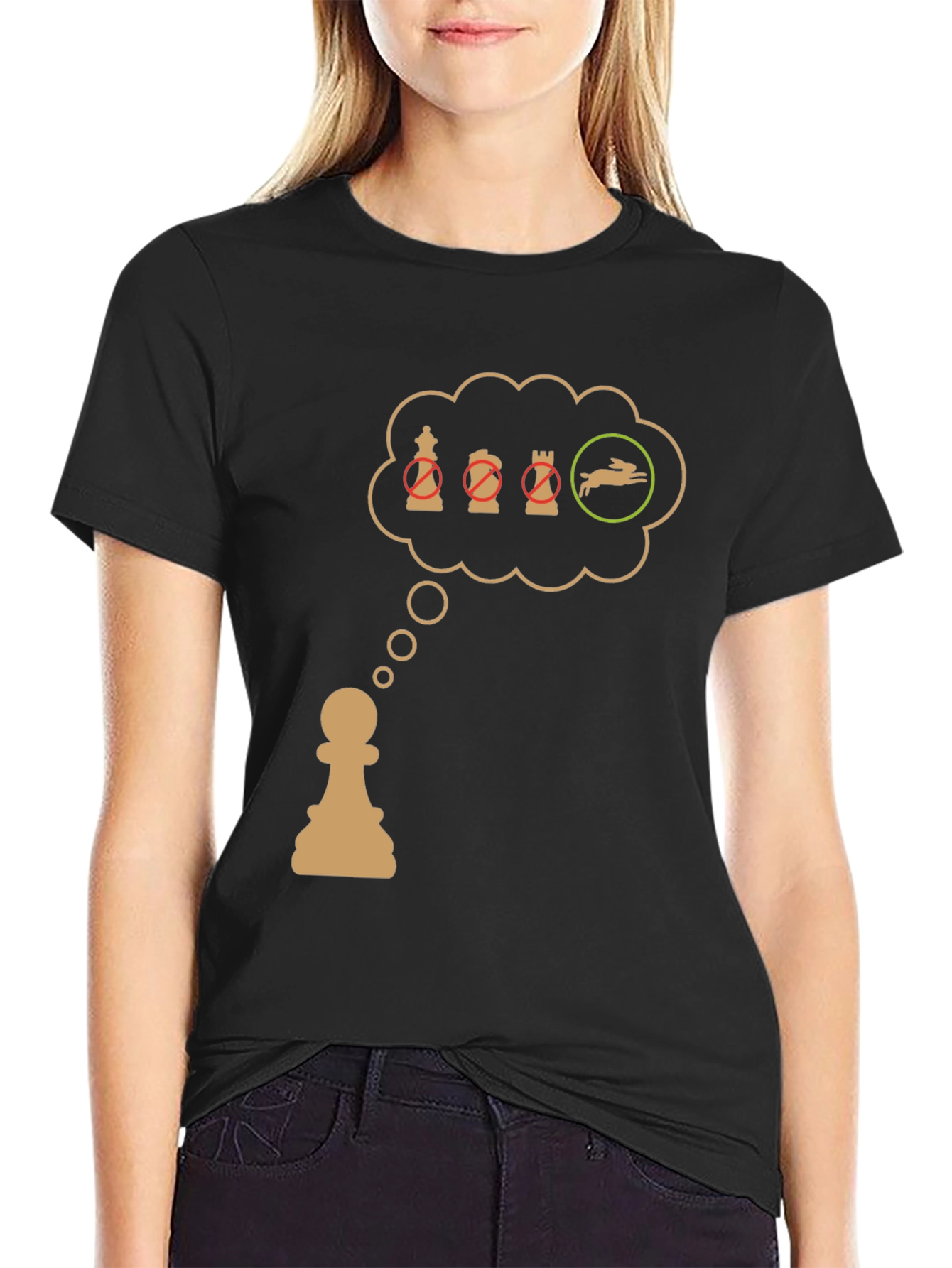 Chess Pawn T-Shirt: Checkmate the Rabbit!