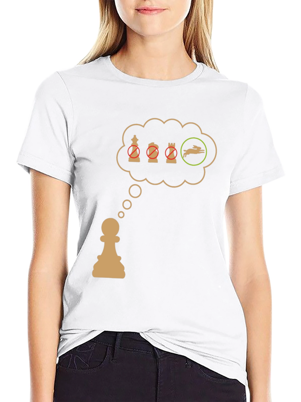 Chess Pawn T-Shirt: Checkmate the Rabbit!