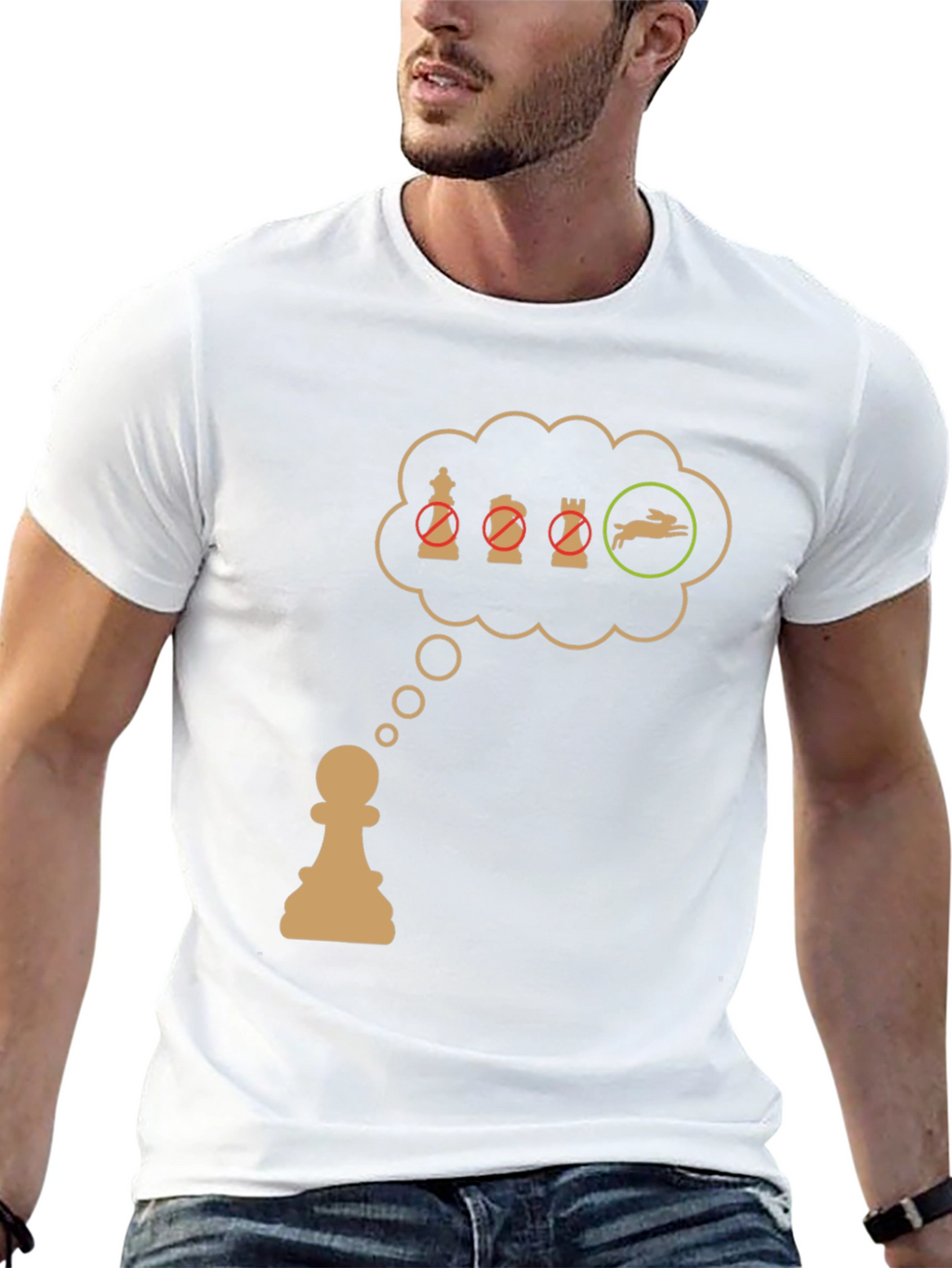 Chess Pawn T-Shirt: Checkmate the Rabbit!