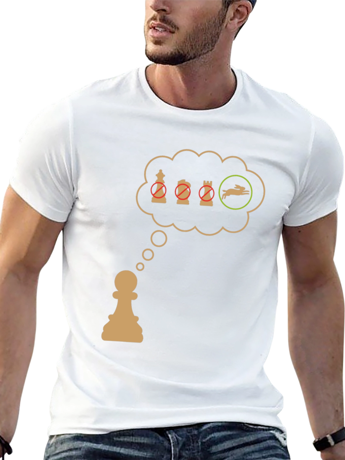 Chess Pawn T-Shirt: Checkmate the Rabbit!