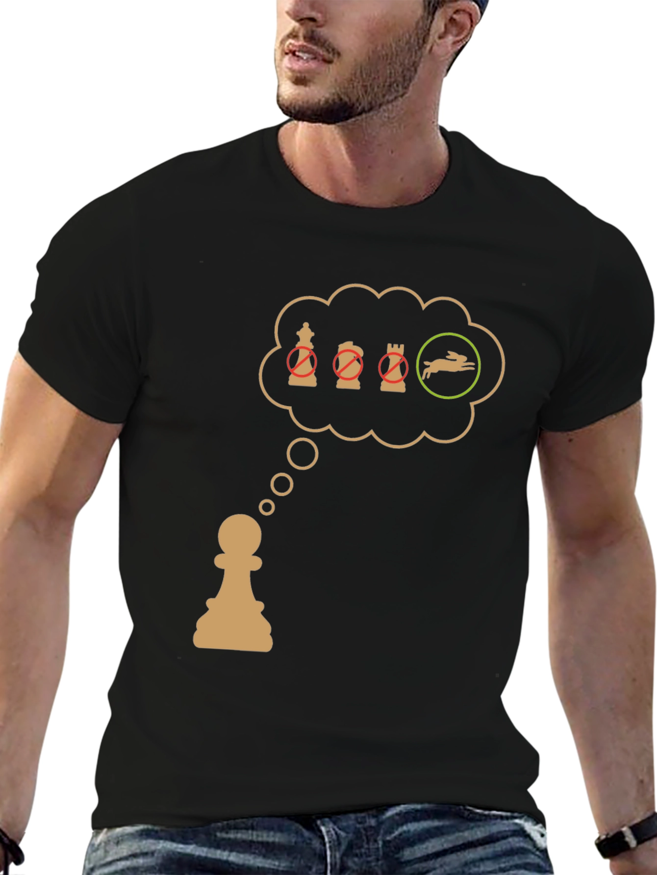 Chess Pawn T-Shirt: Checkmate the Rabbit!