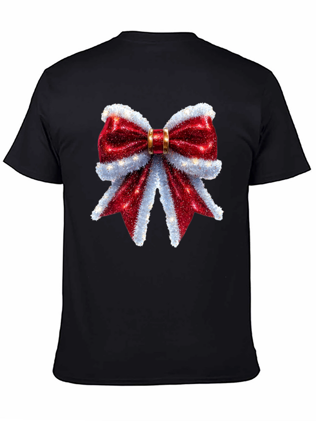 Festive Bow Graphic Tee - Holiday Cheer Shirt