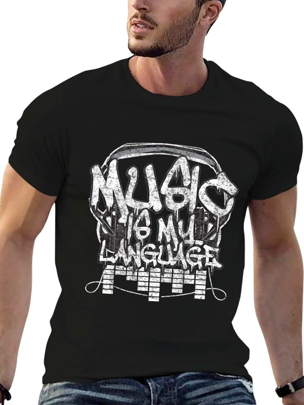 Music Is My Language T-Shirt - Graphic Tee