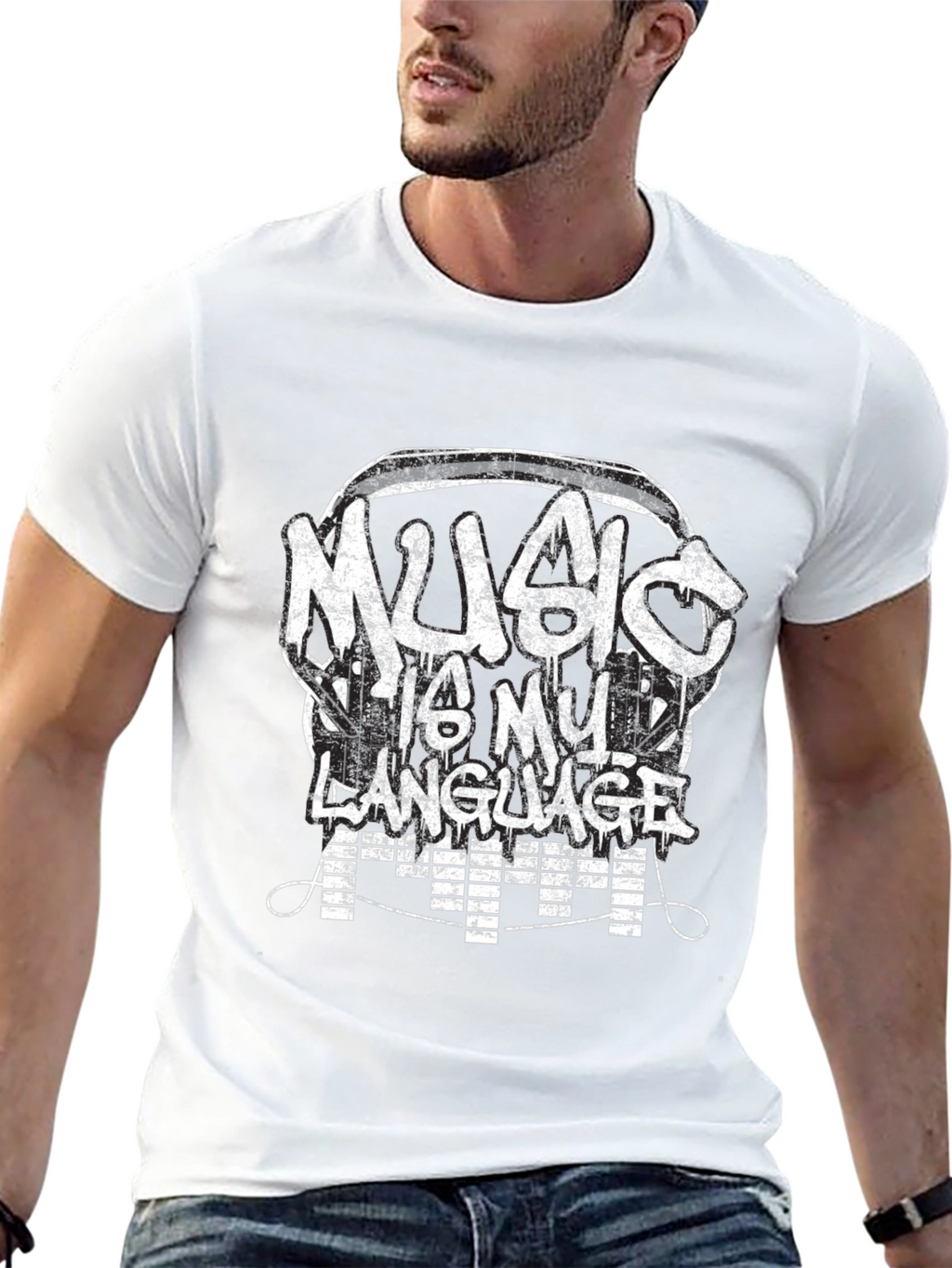 Music Is My Language T-Shirt - Graphic Tee