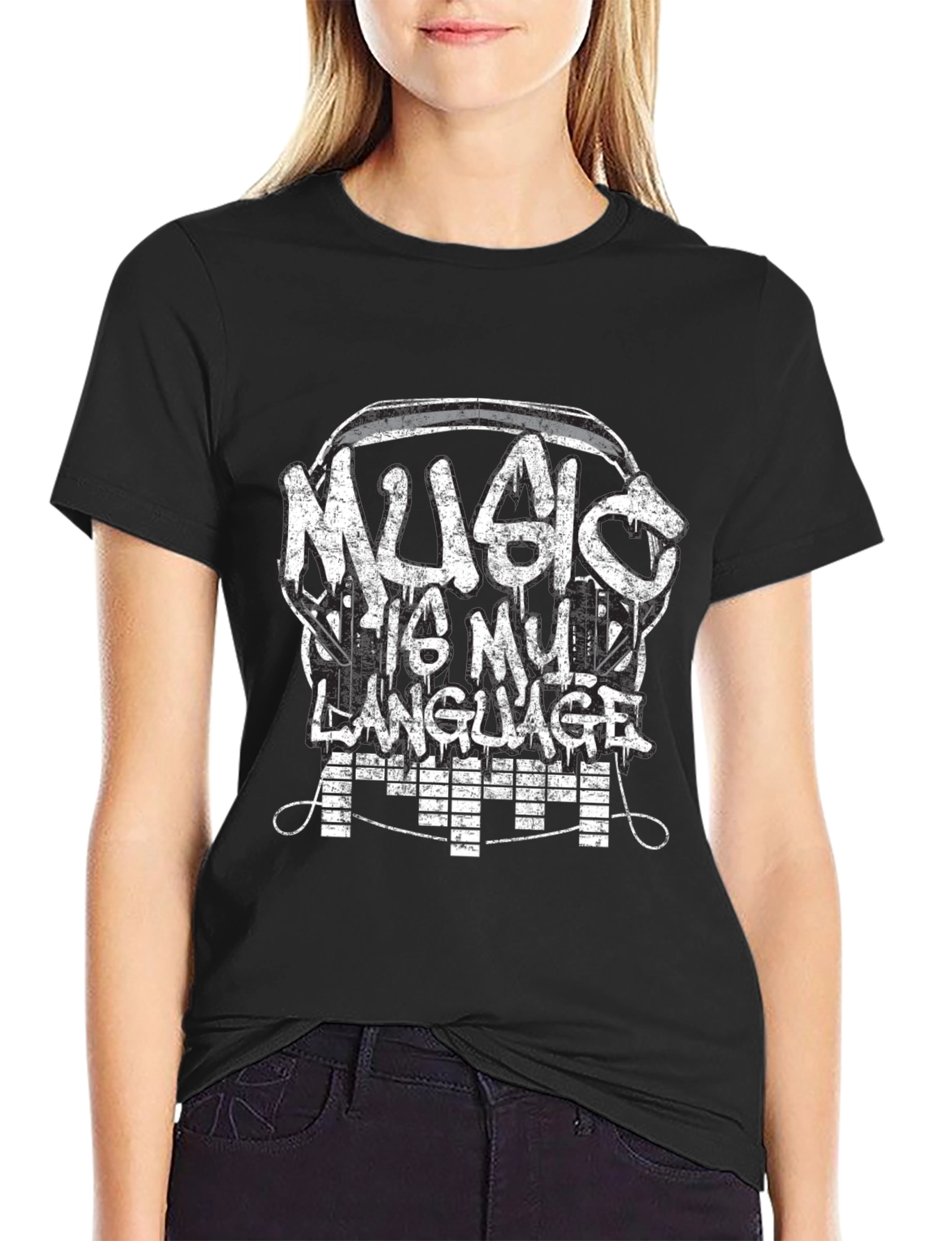 Music Is My Language T-Shirt - Graphic Tee