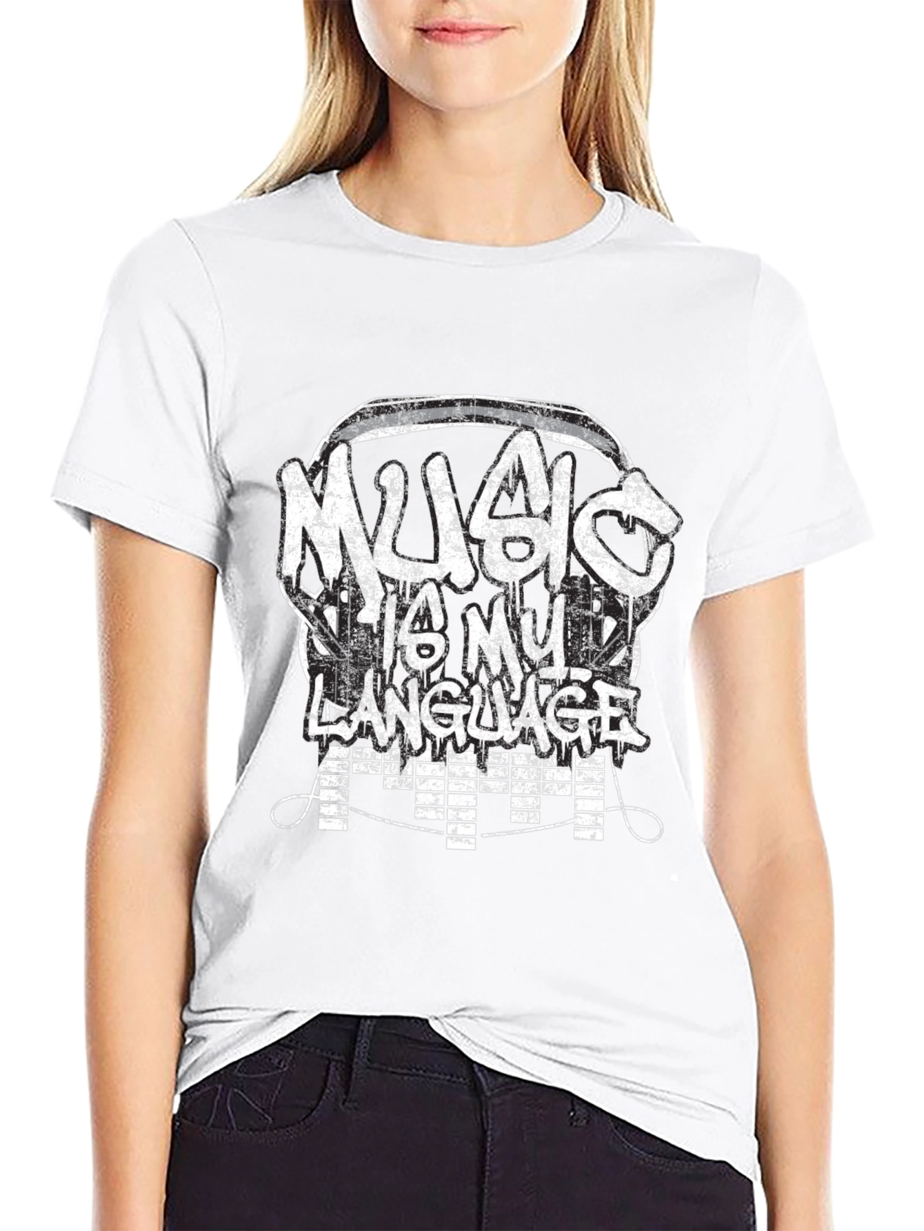 Music Is My Language T-Shirt - Graphic Tee