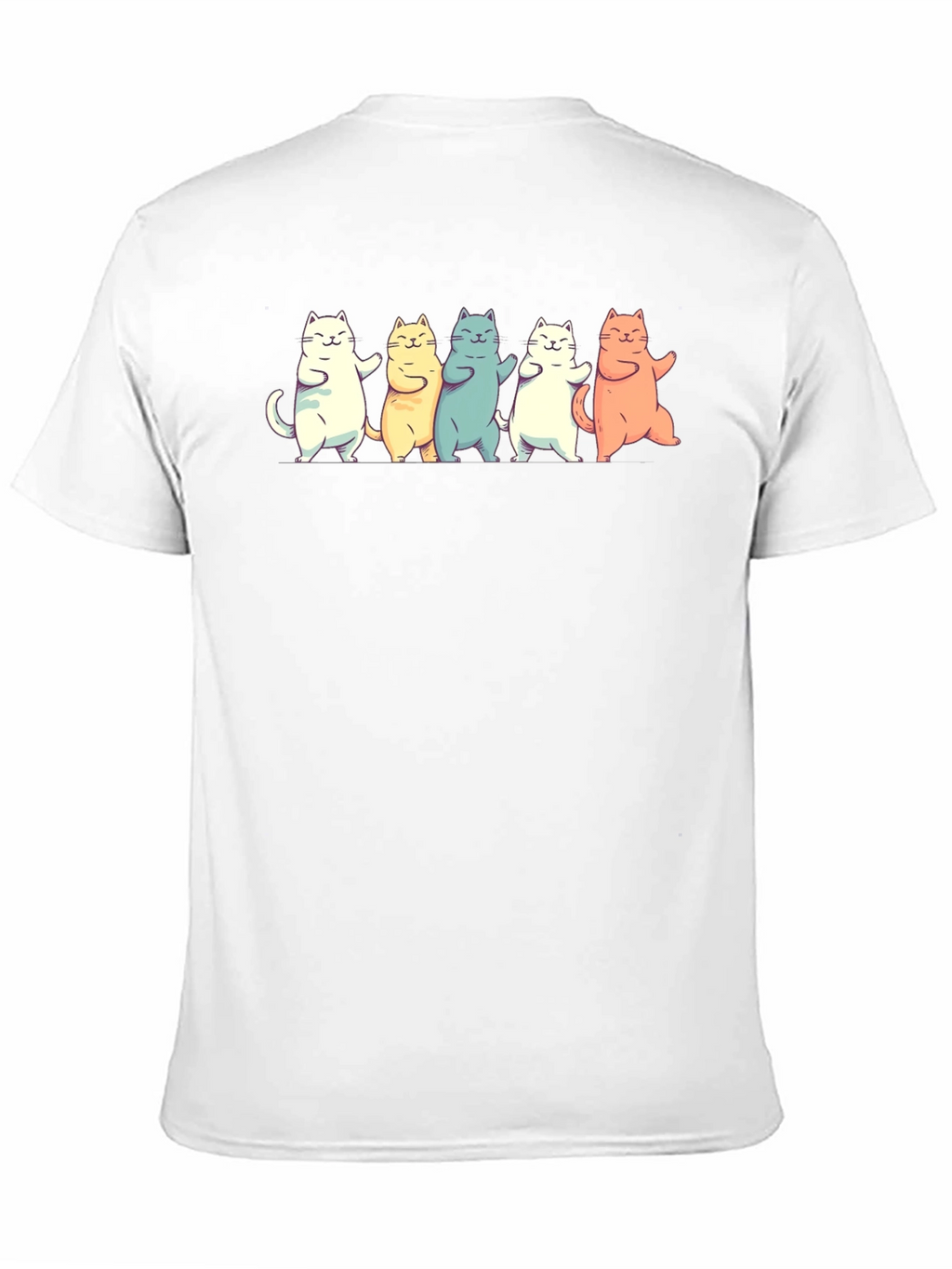 Dancing Cats Graphic T-Shirt - Black