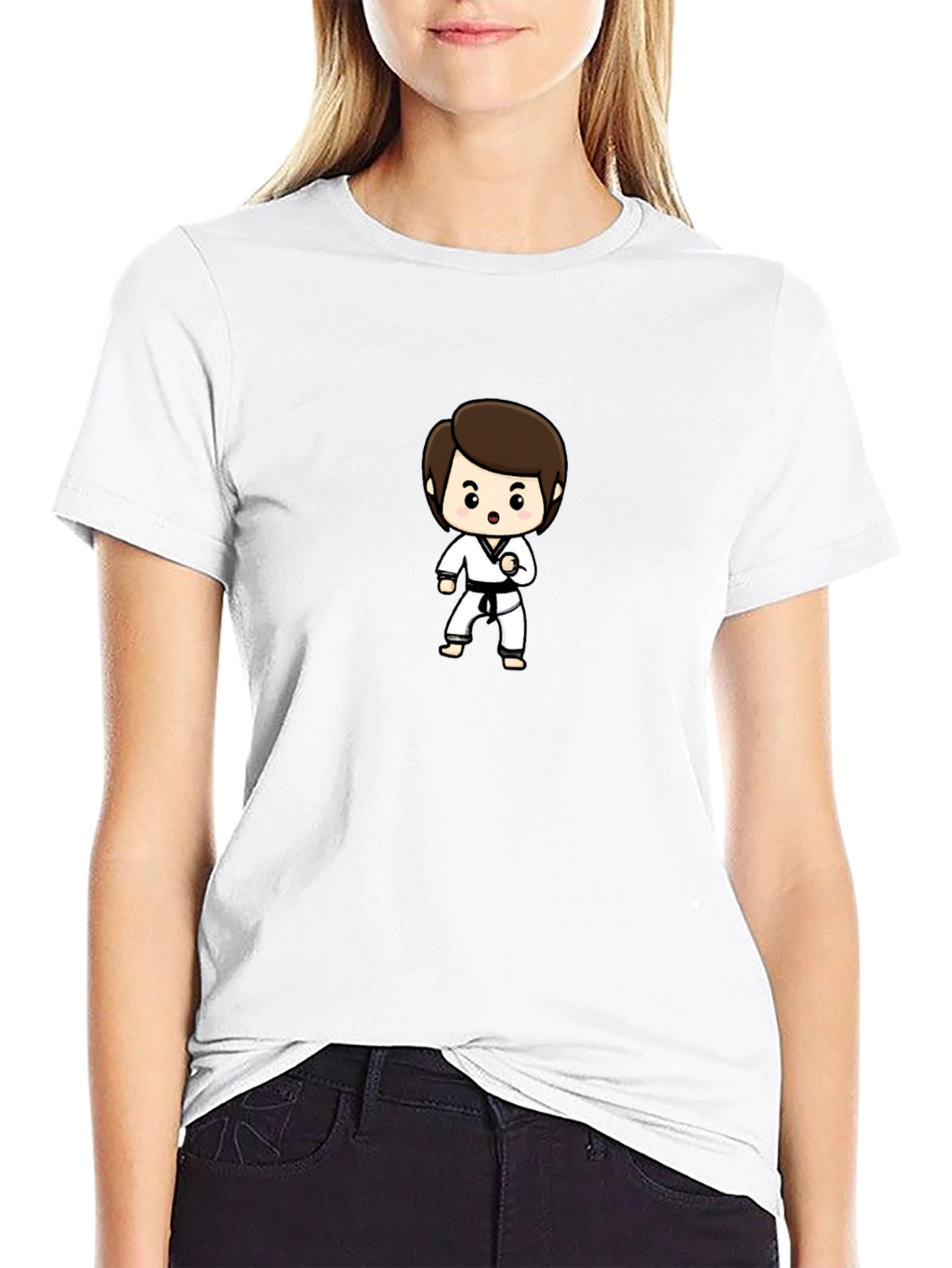 Karate Kid Cartoon T-Shirt - Black