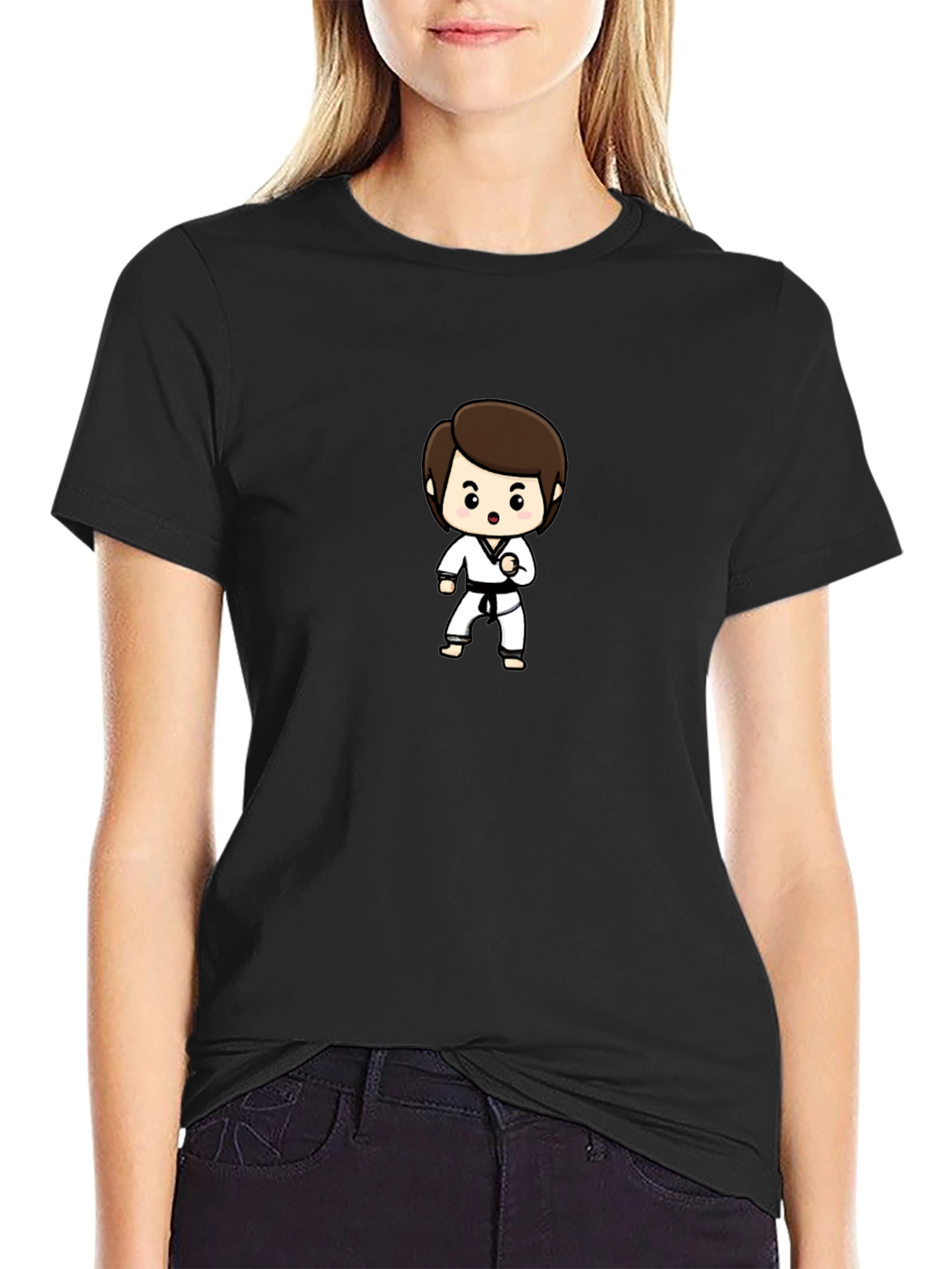 Karate Kid Cartoon T-Shirt - Black