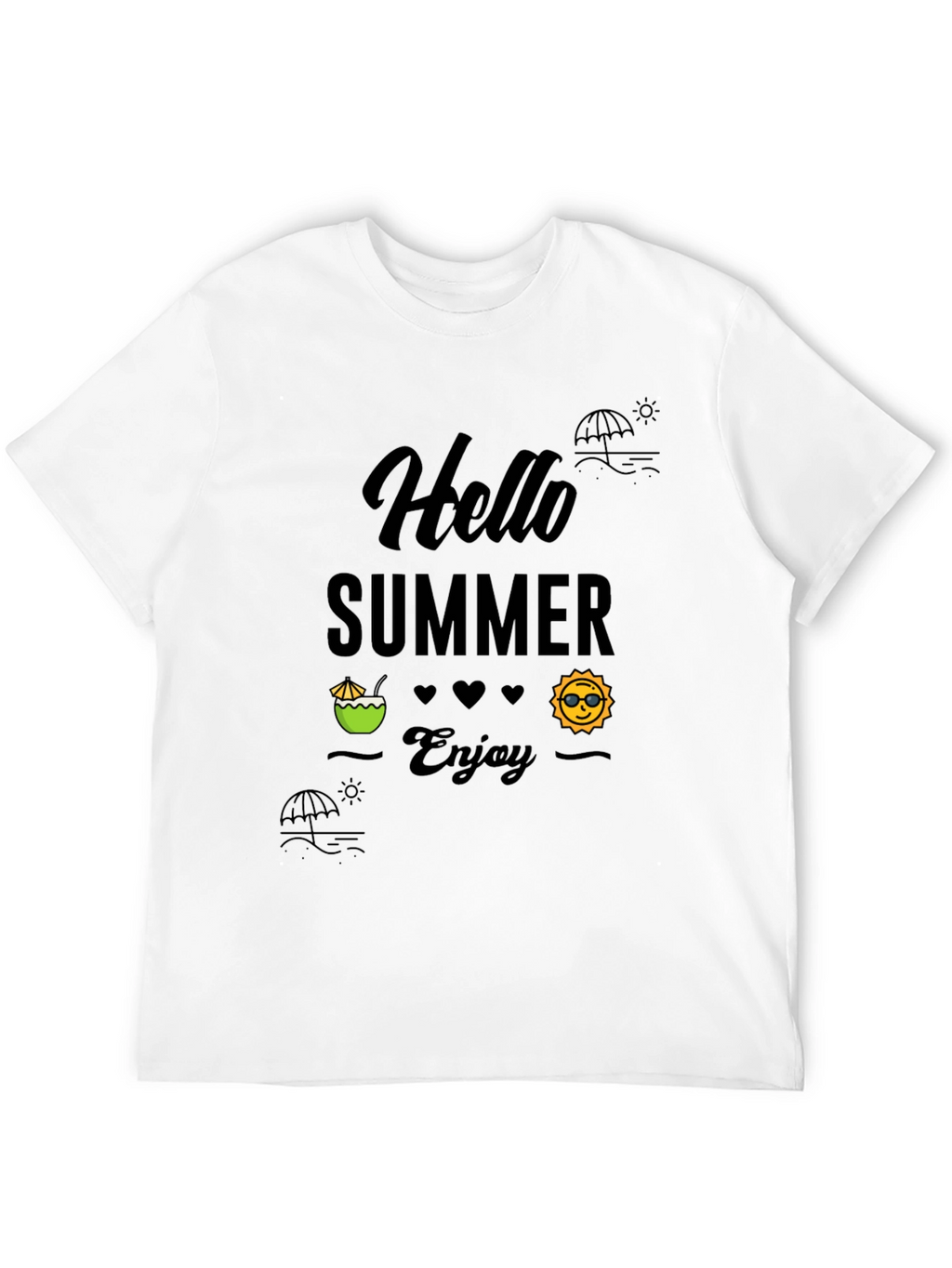 Summer Vibes Black Graphic Tee