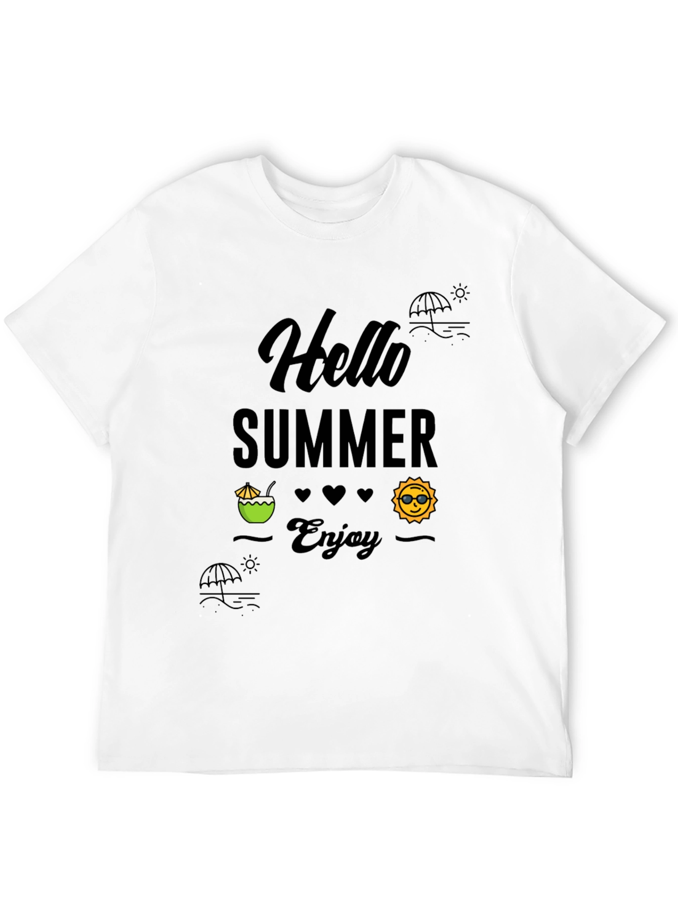Summer Vibes Black Graphic Tee