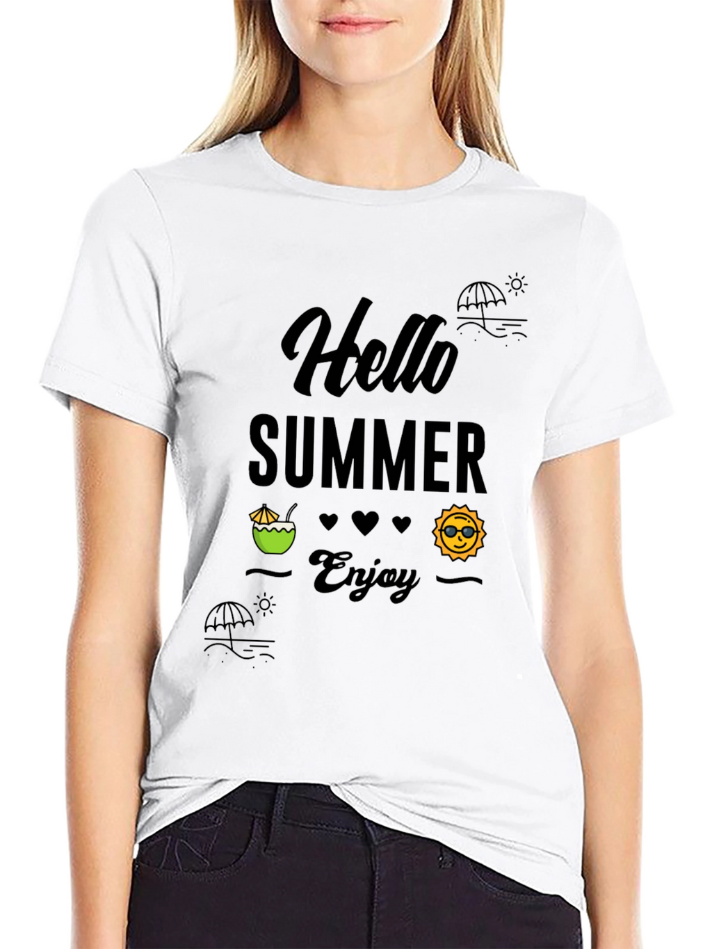 Summer Vibes Black Graphic Tee