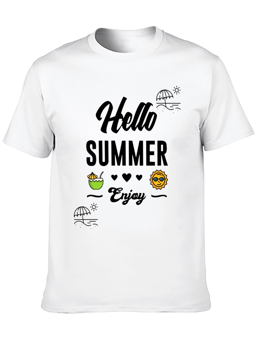 Summer Vibes Black Graphic Tee